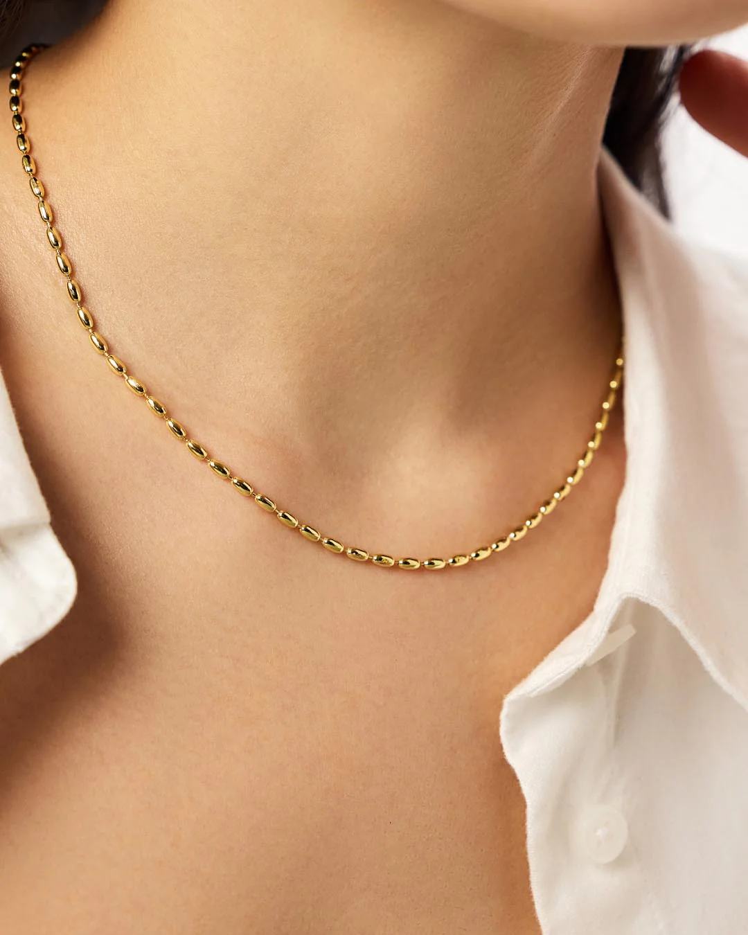 Ball Chain Necklace - Capri - Image 2