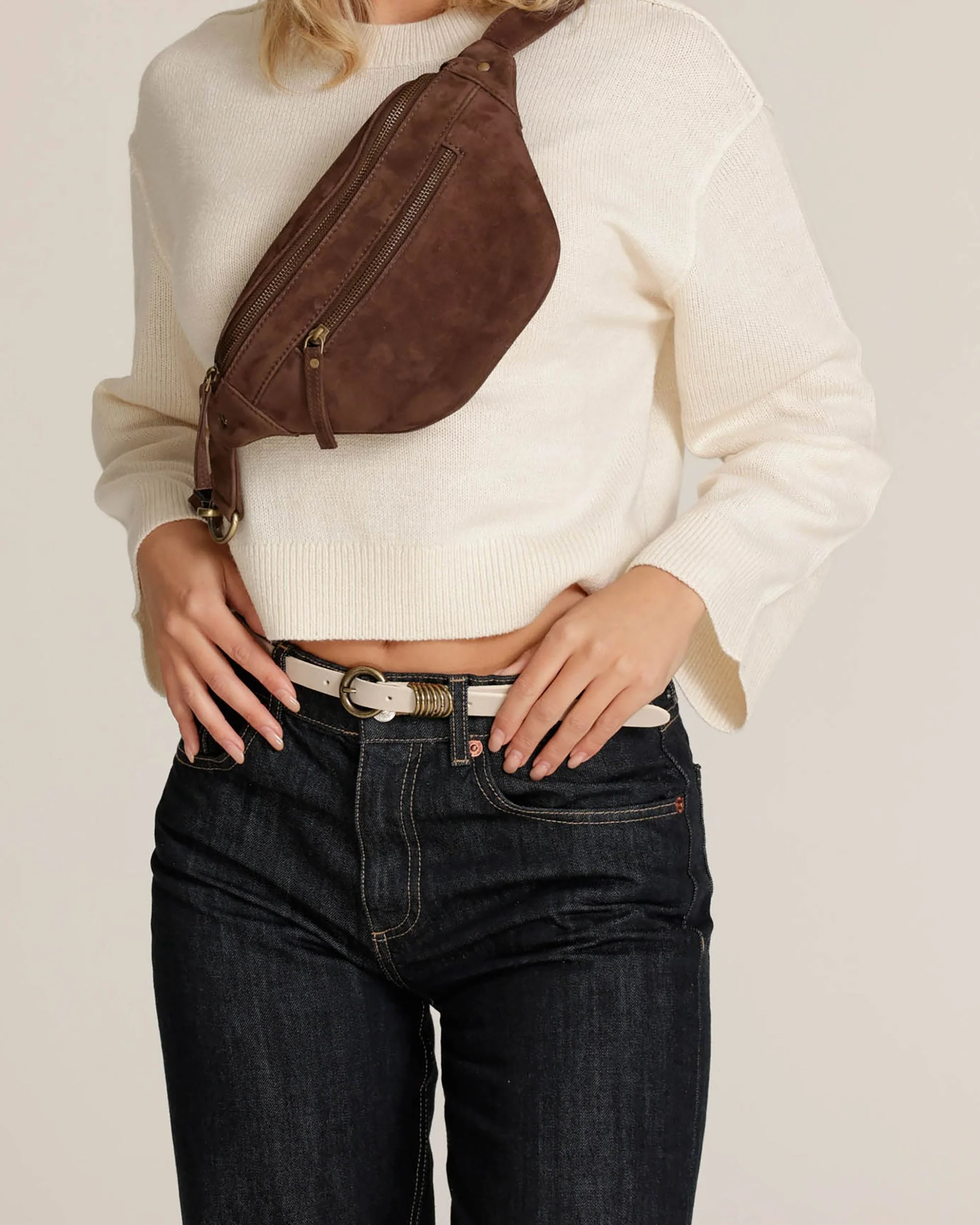 Belle | Suede Leather Belt Bag - Image 12