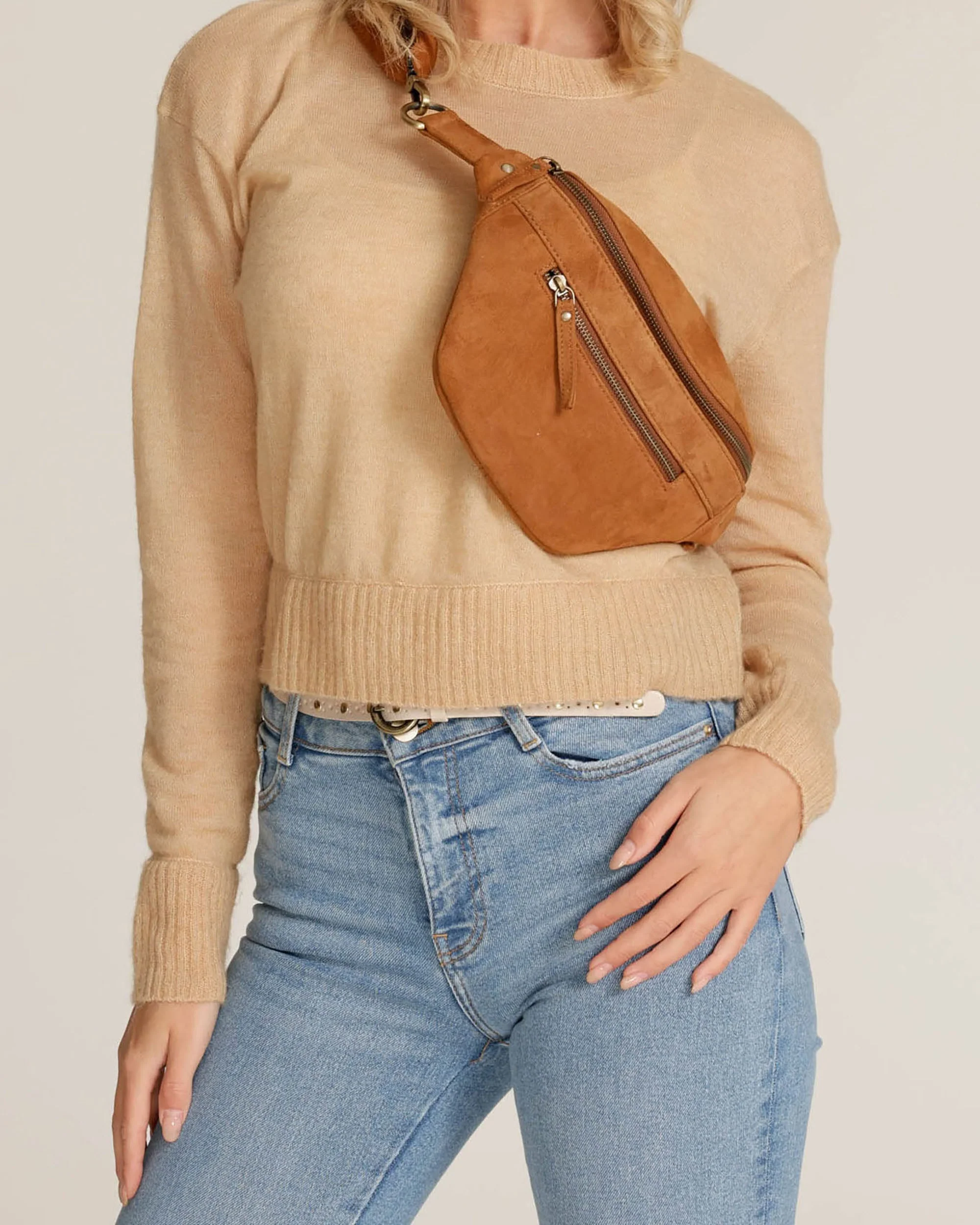 Belle | Suede Leather Belt Bag - Image 4