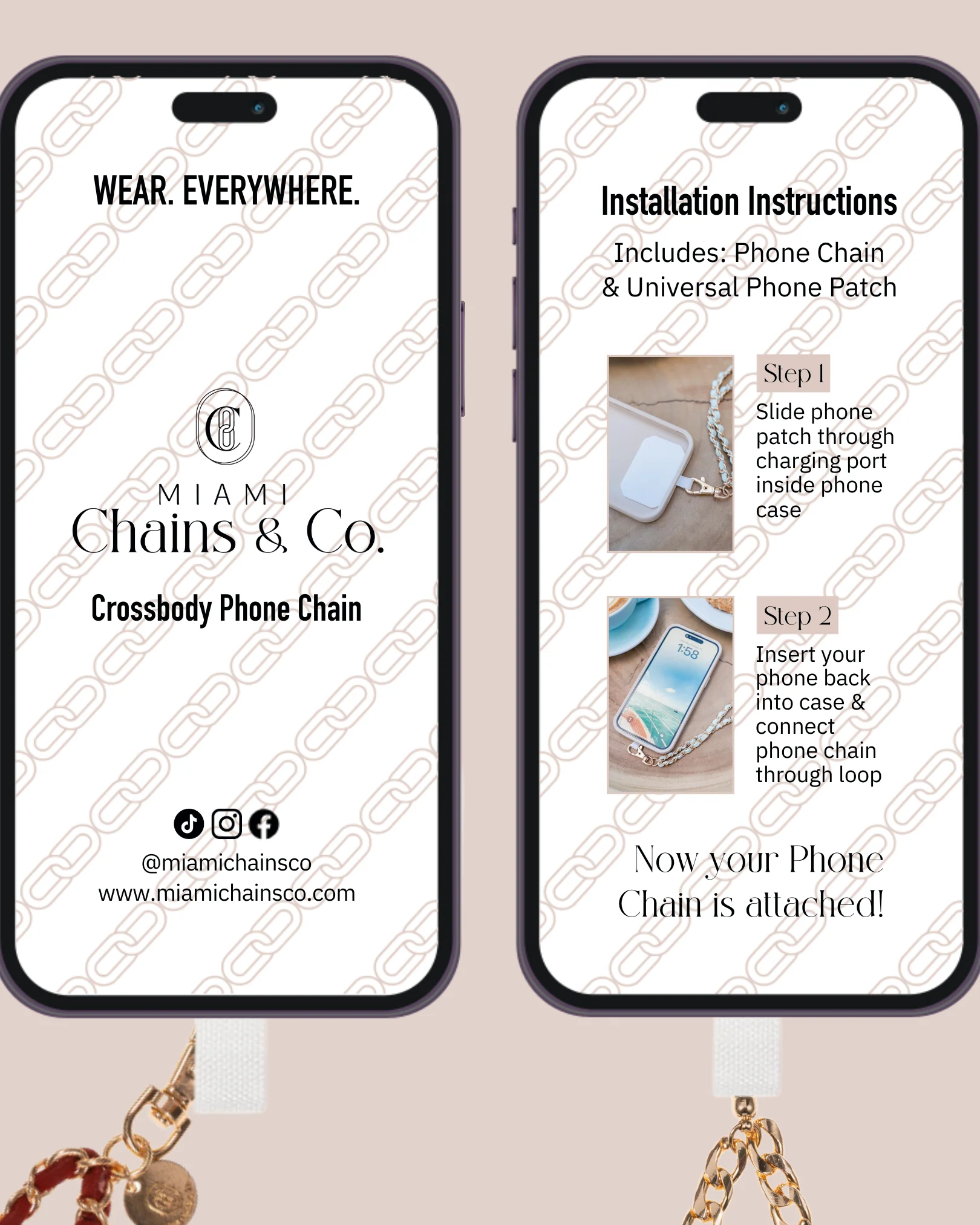 Bordeaux Crossbody Phone Chain - Image 6