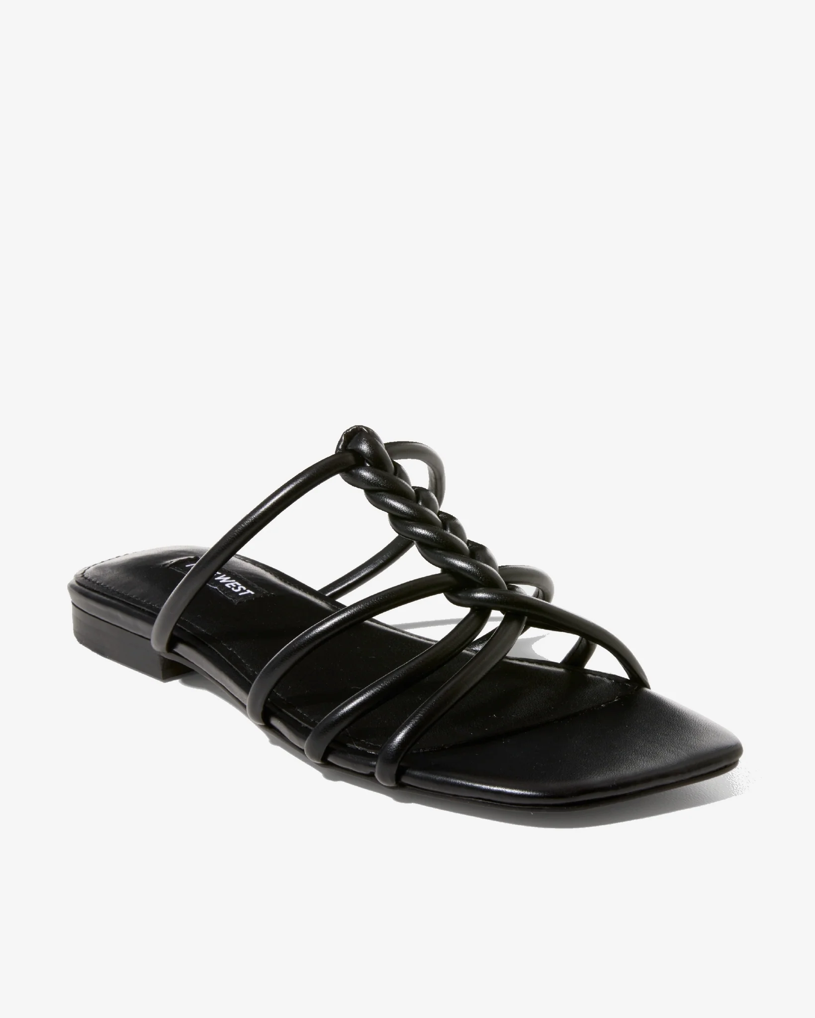 Braided Strappy Sandal Black