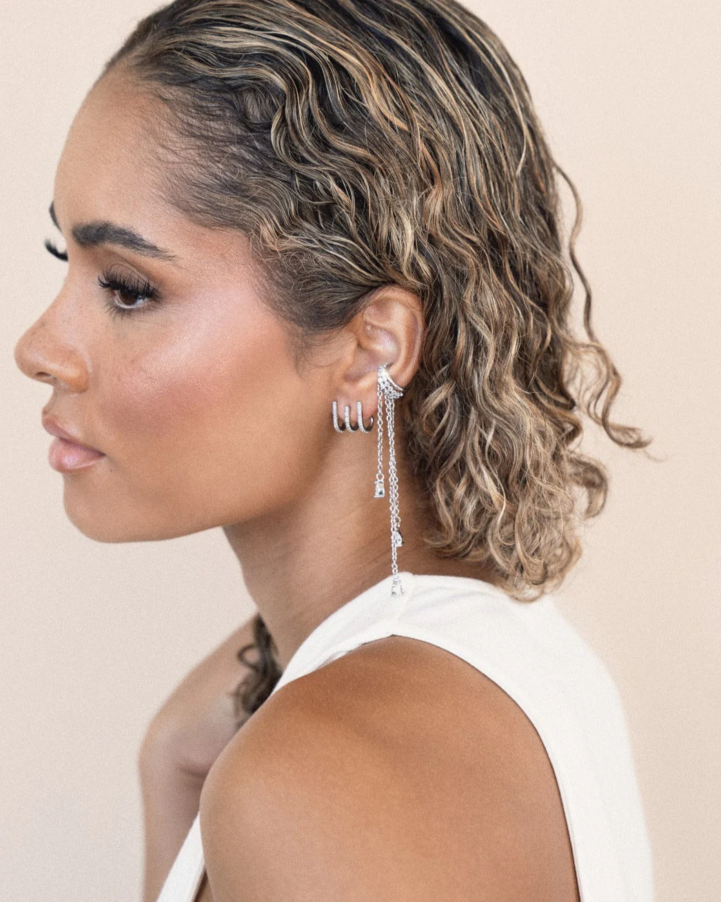 Crystal Waterfall Ear Cuff - Image 5