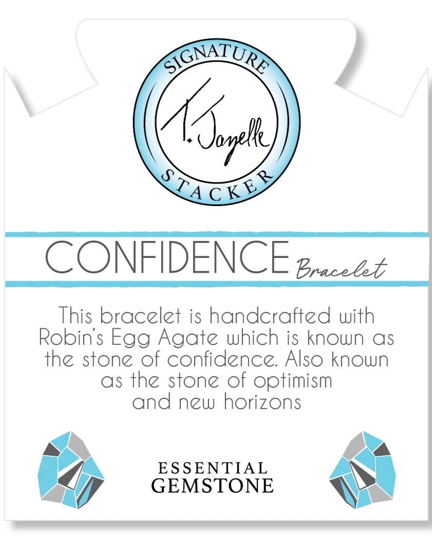 Defining Bracelet- Confidence Bracelet with Robins Egg Agate Gemstones - Image 2