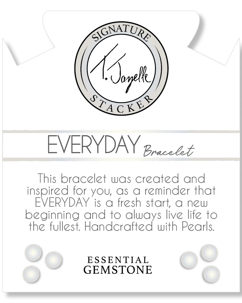 Defining Bracelet- Everyday Bracelet with Pearl Gemstone - Image 2
