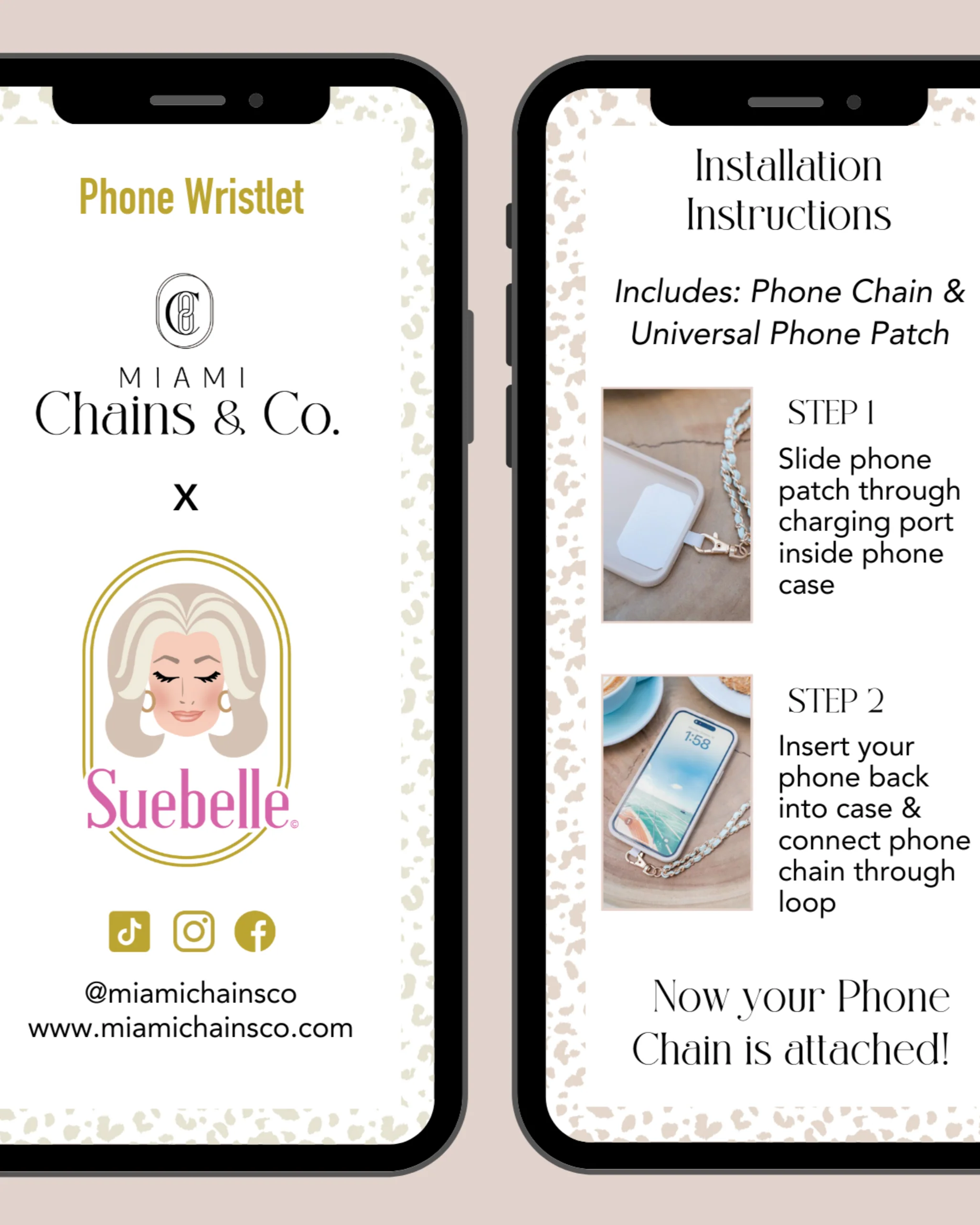Denim Cheetah Phone Wristlet - Image 3