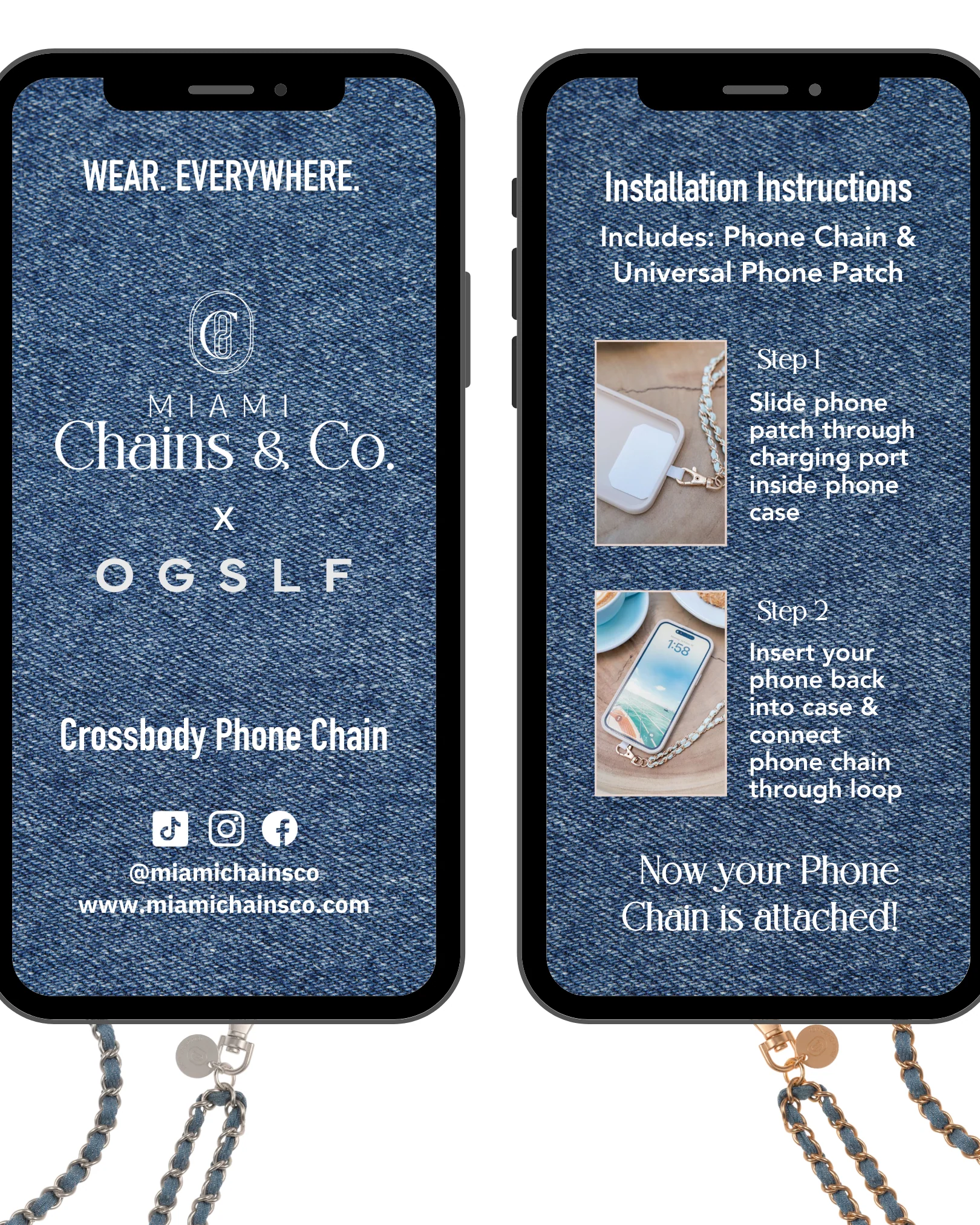Denim Dream x Matte Gold Phone Wristlet - Image 5