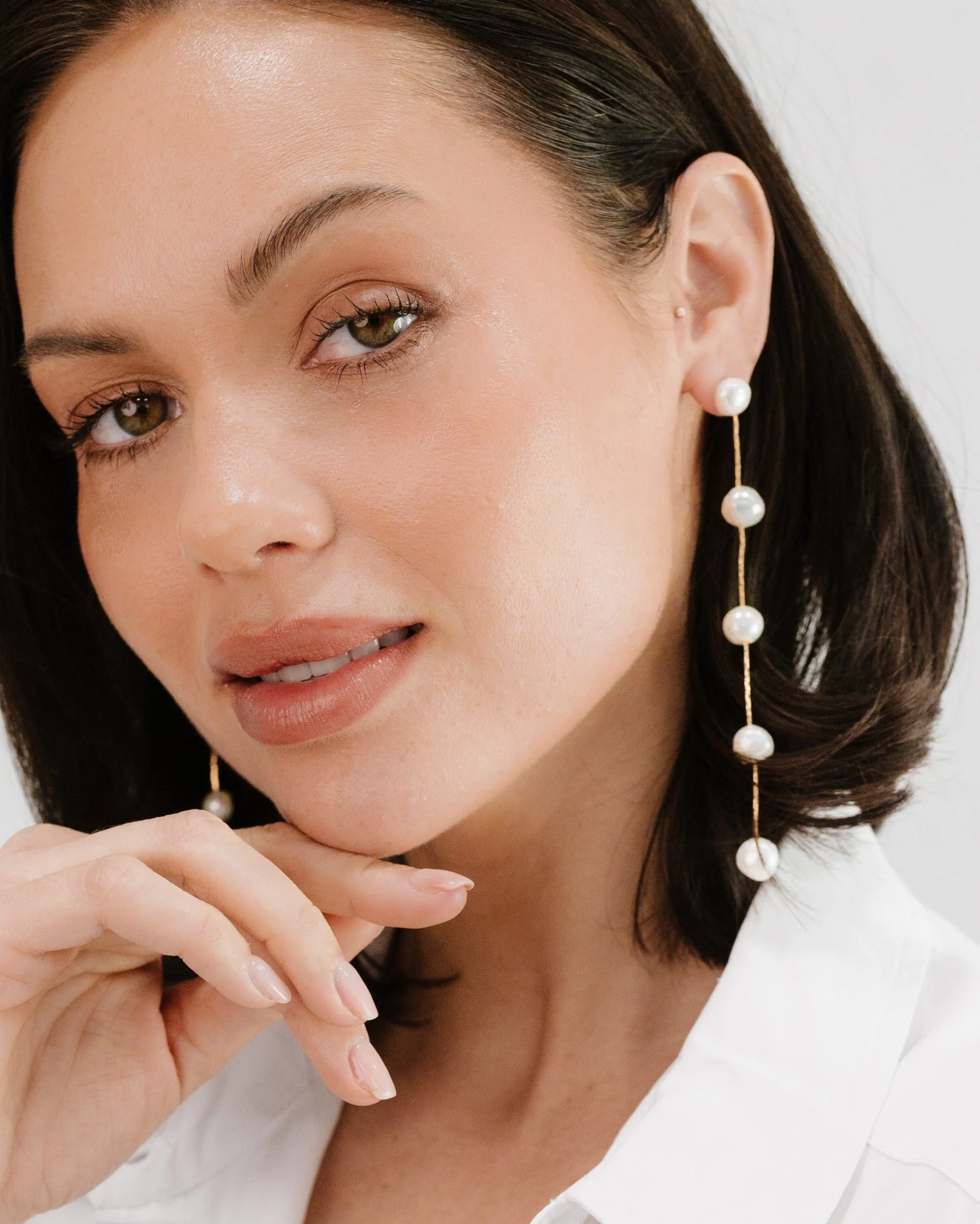 Dripping Pearl Delicate Drop Earrings - Image 11