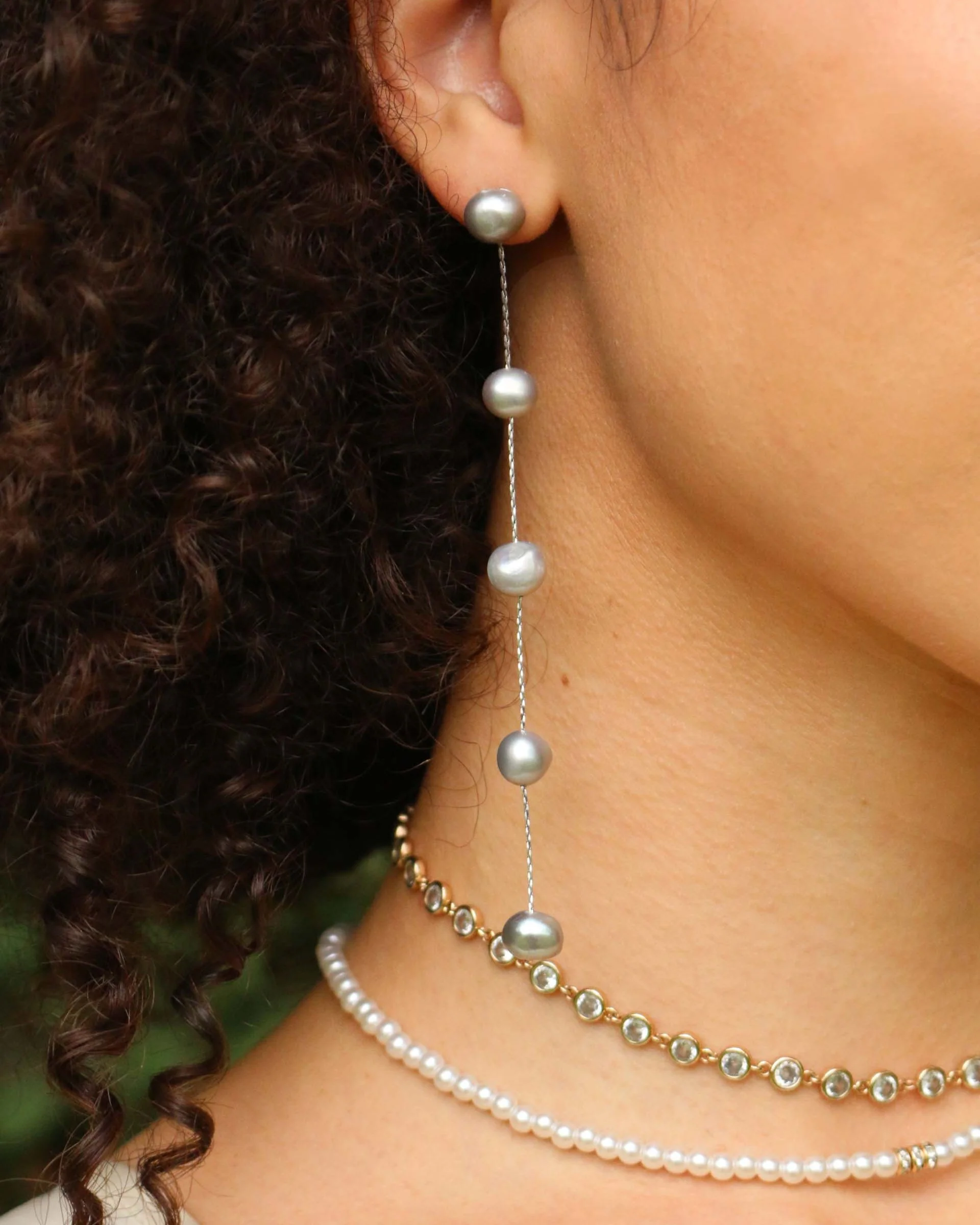Dripping Pearl Delicate Drop Earrings - Image 8
