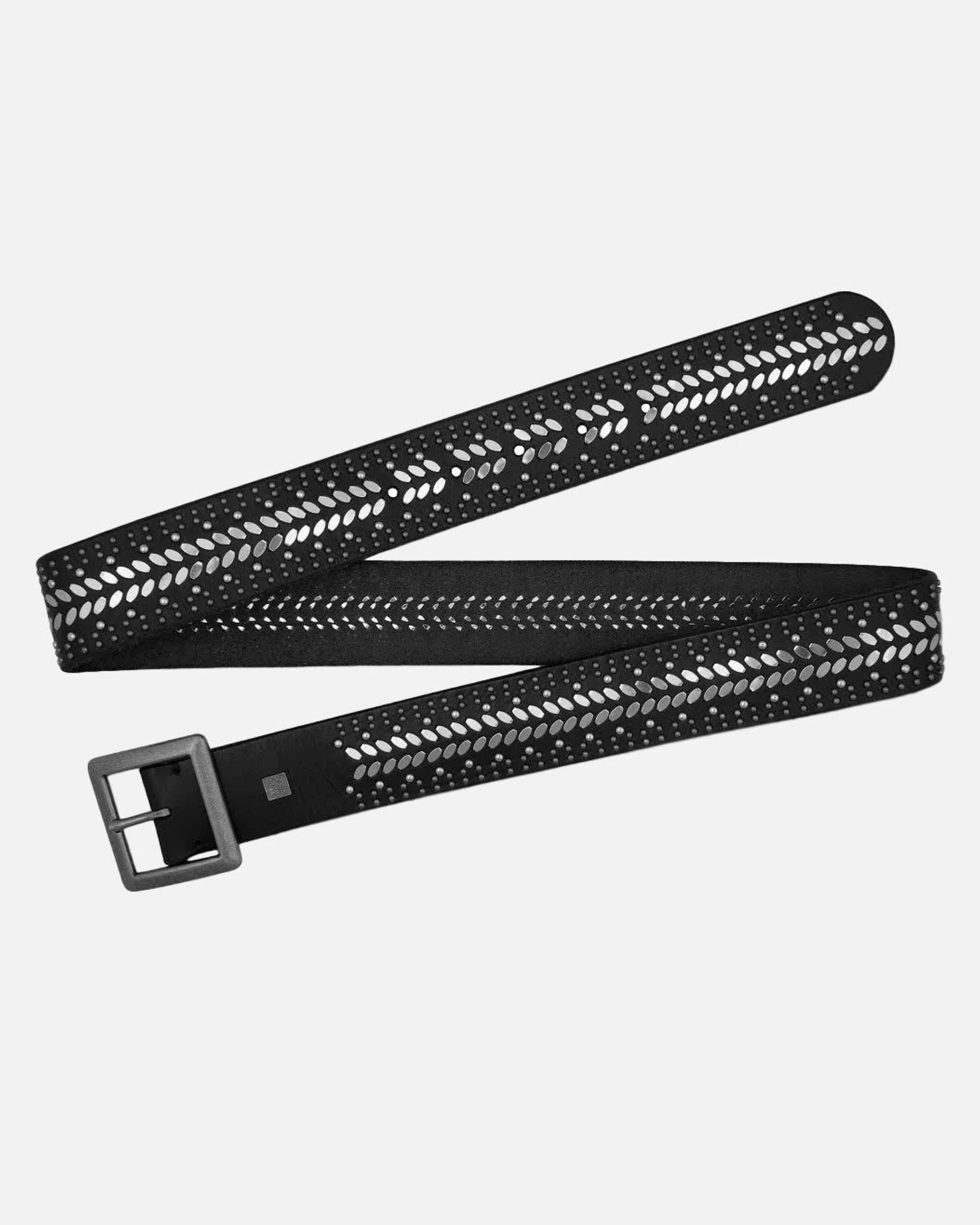 Ezra | Studded Leather Belt with Square Buckle - Image 11