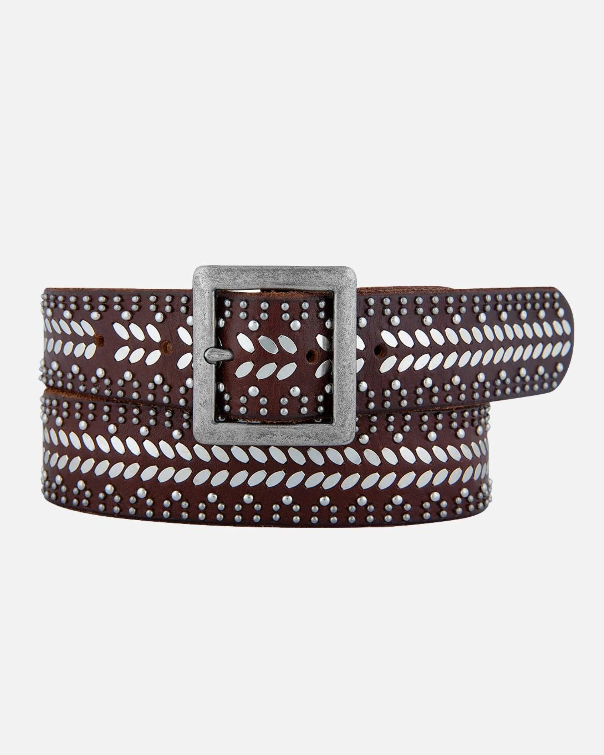 Ezra | Studded Leather Belt with Square Buckle - Image 12
