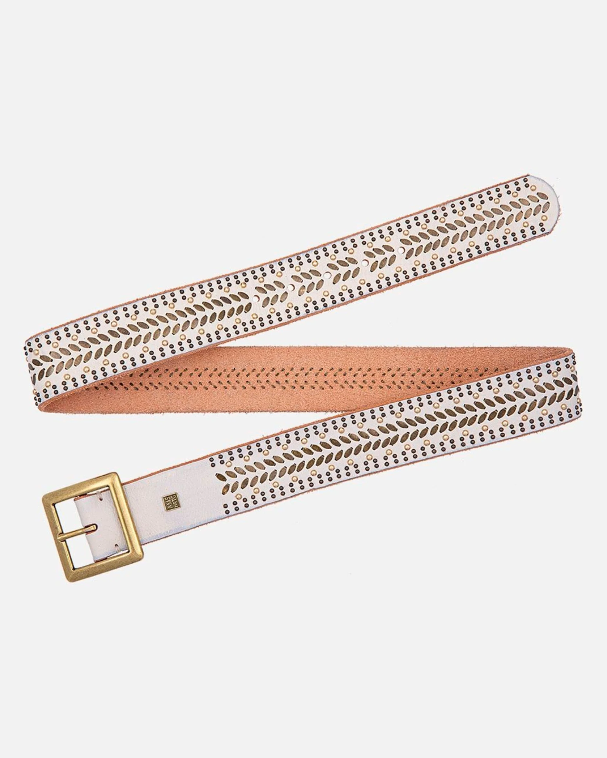 Ezra | Studded Leather Belt with Square Buckle - Image 6