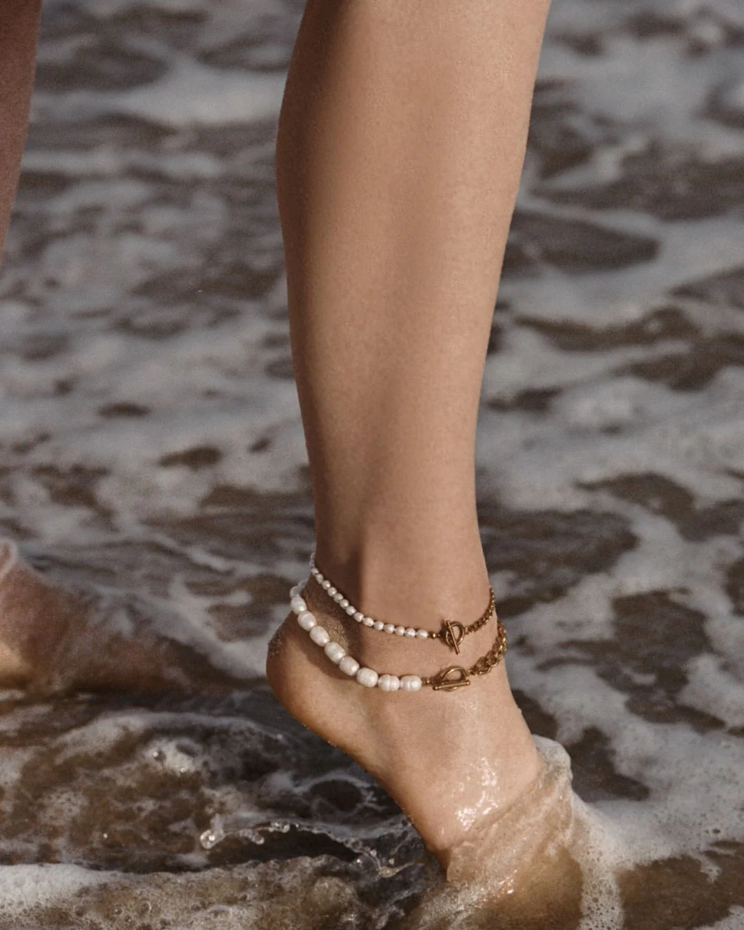 FRESHWATER PEARL ANGEL ANKLET - Image 2