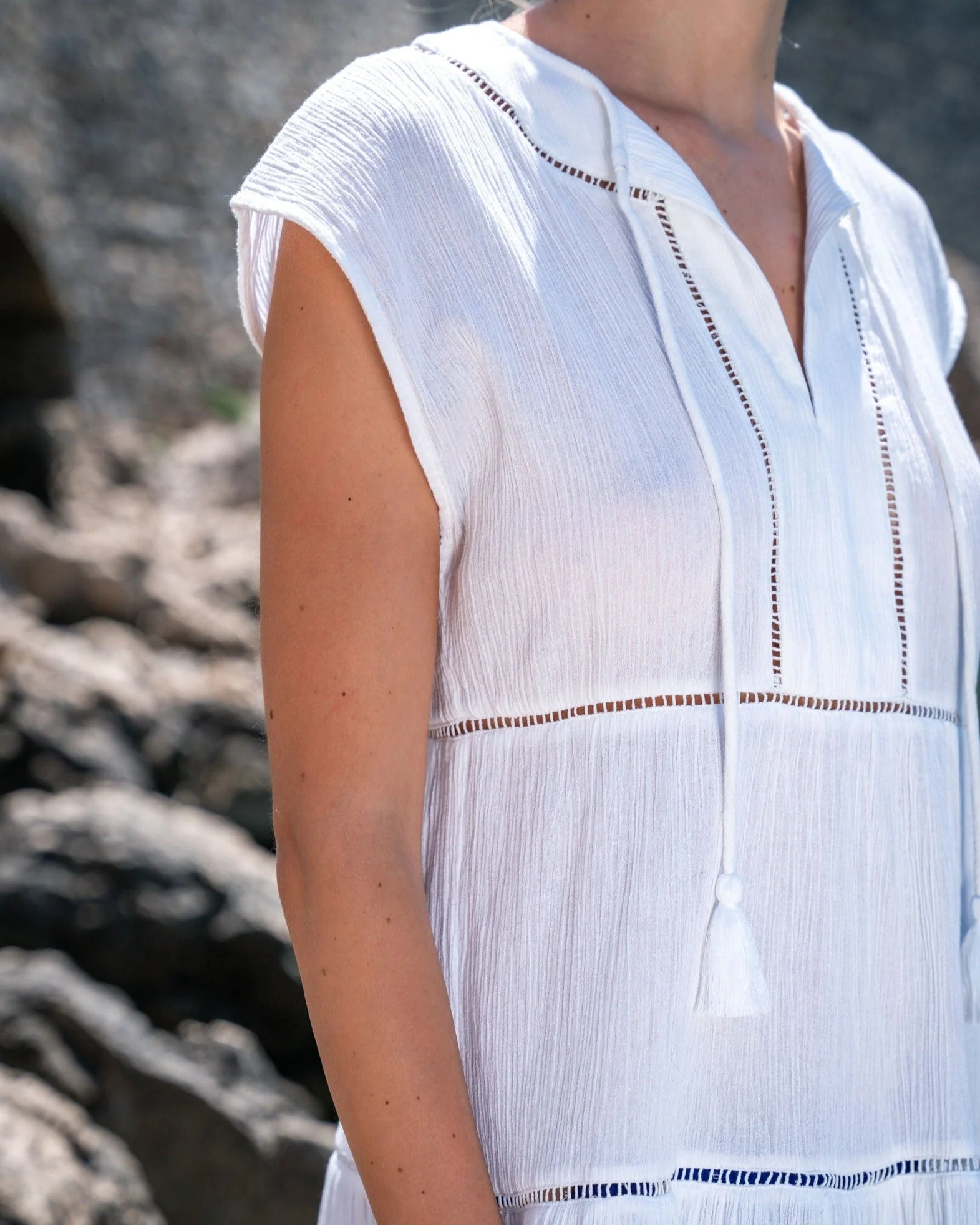 Gari Dress Fresh White - Image 5