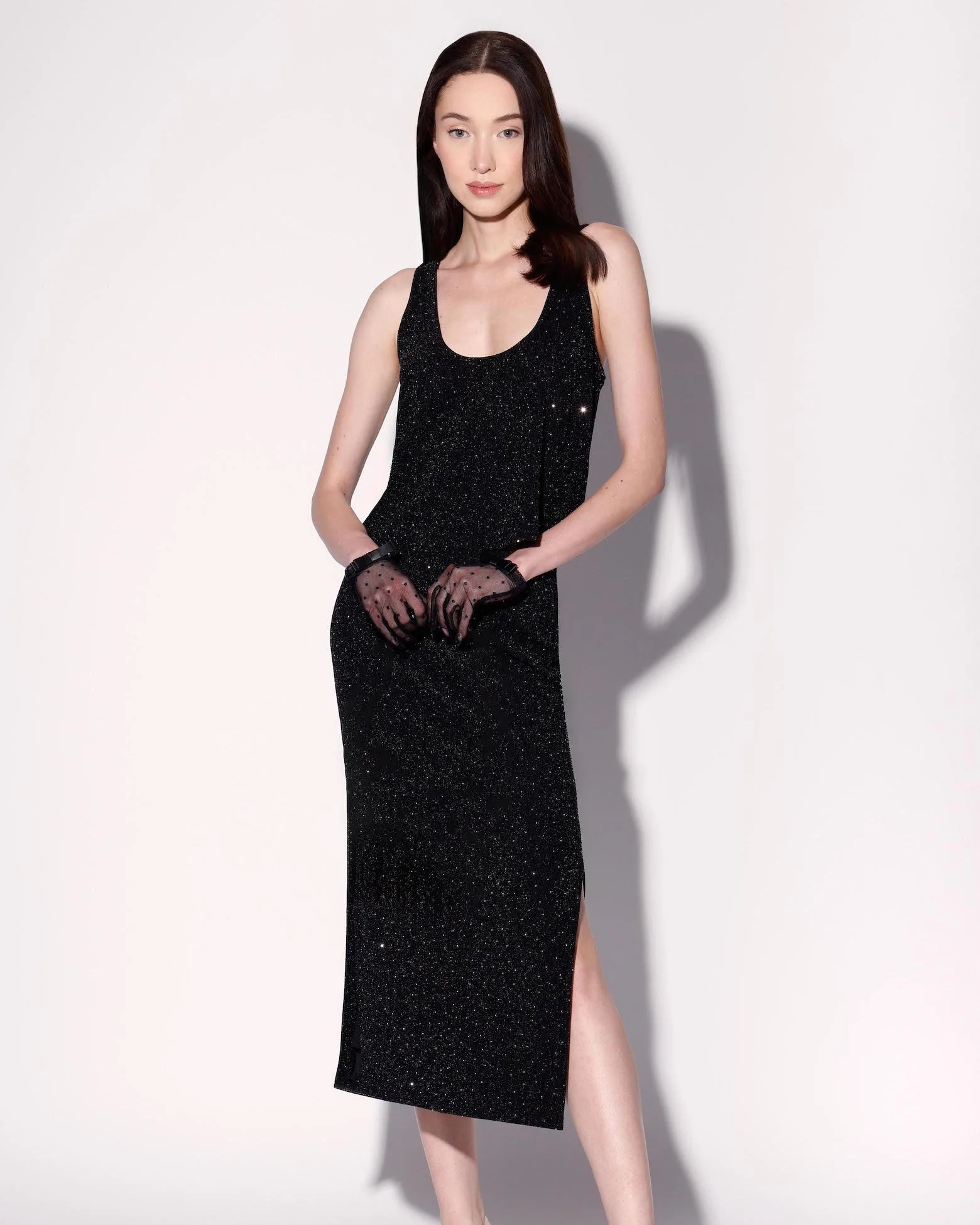Gianna Skirt, Black and Rhinestone