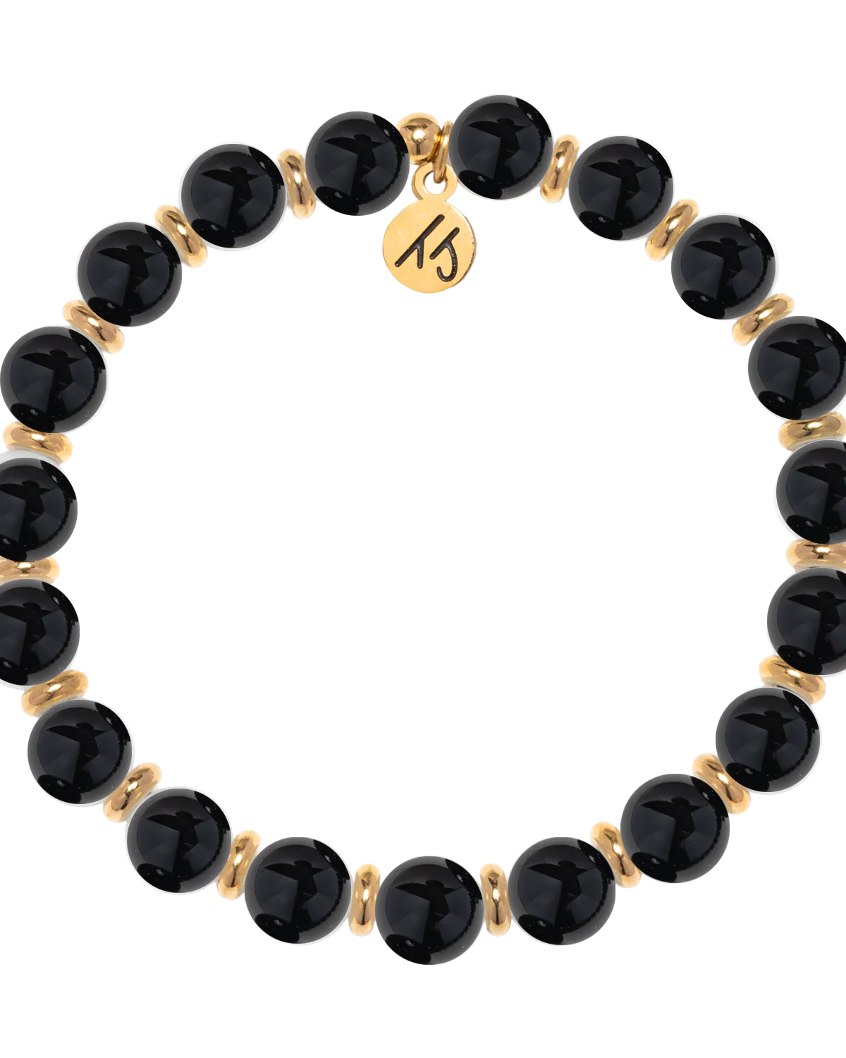 Gold Empowered Elegance Collection- Onyx Gemstone Bracelet