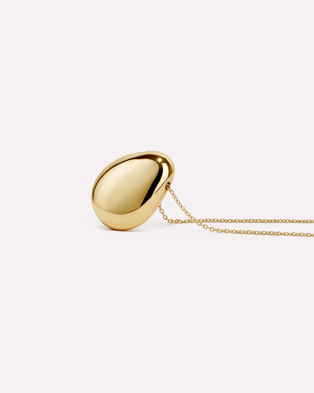Gold Pendant Necklace - Pebble - Image 6