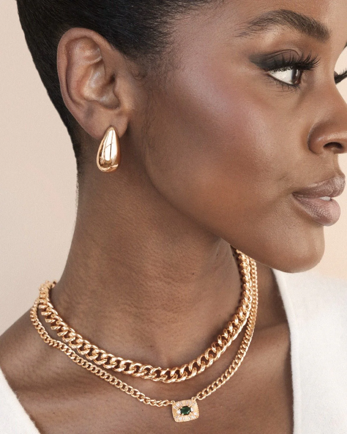 Golden Teardrop Earrings - Image 5