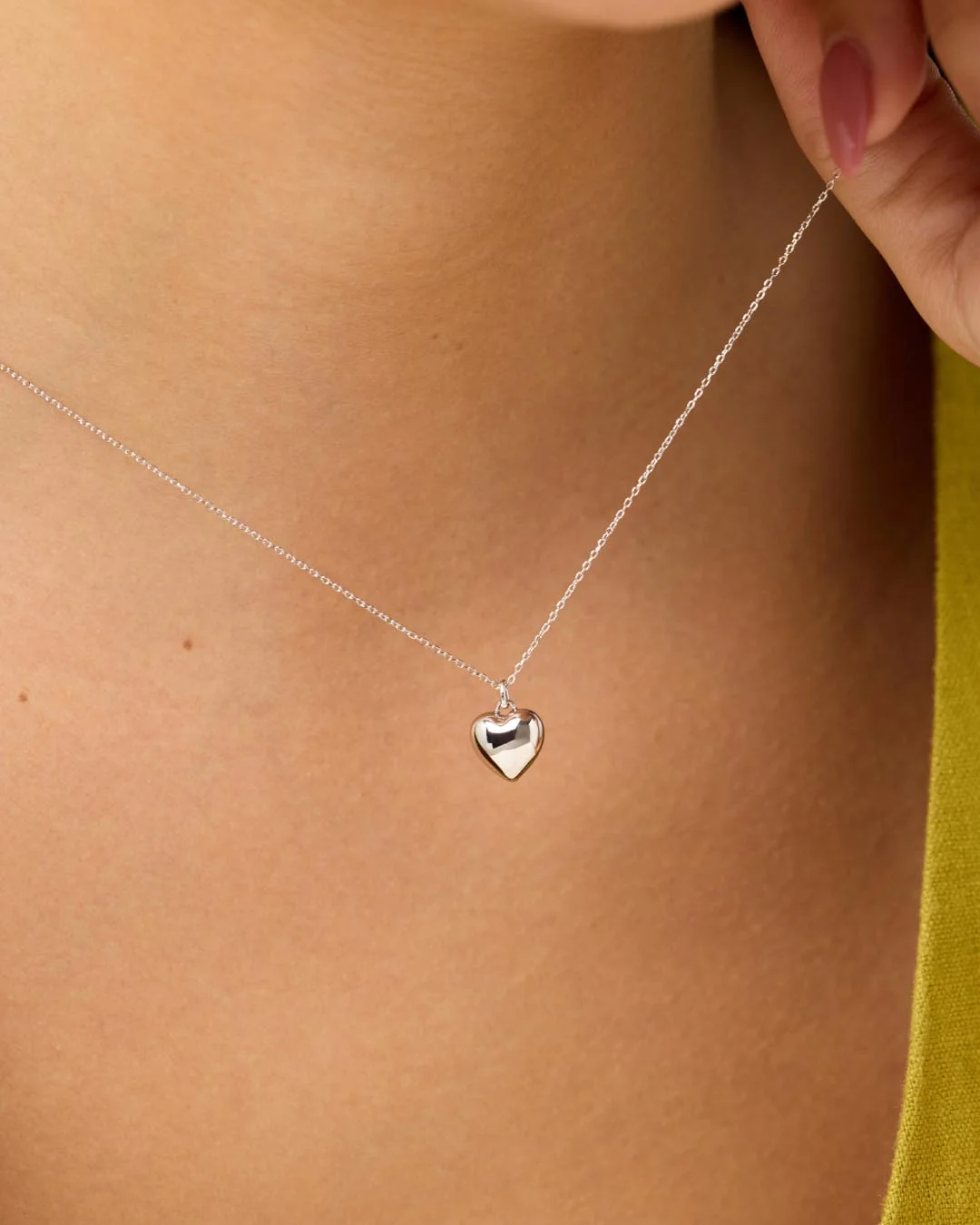 Heart Necklace - Lev Small Silver - Image 3