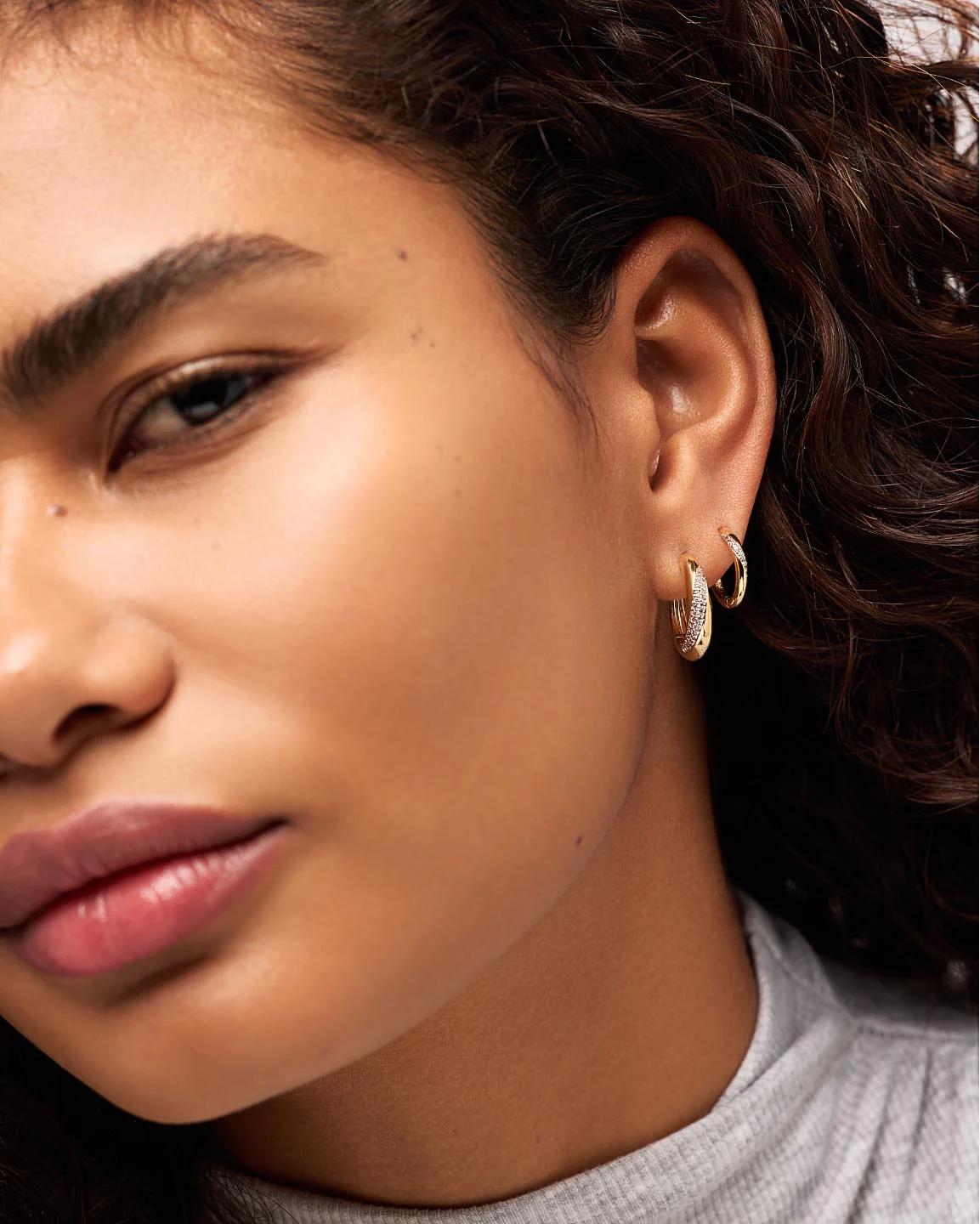 Hoop Earrings - Kira Slim Hoops - Image 4