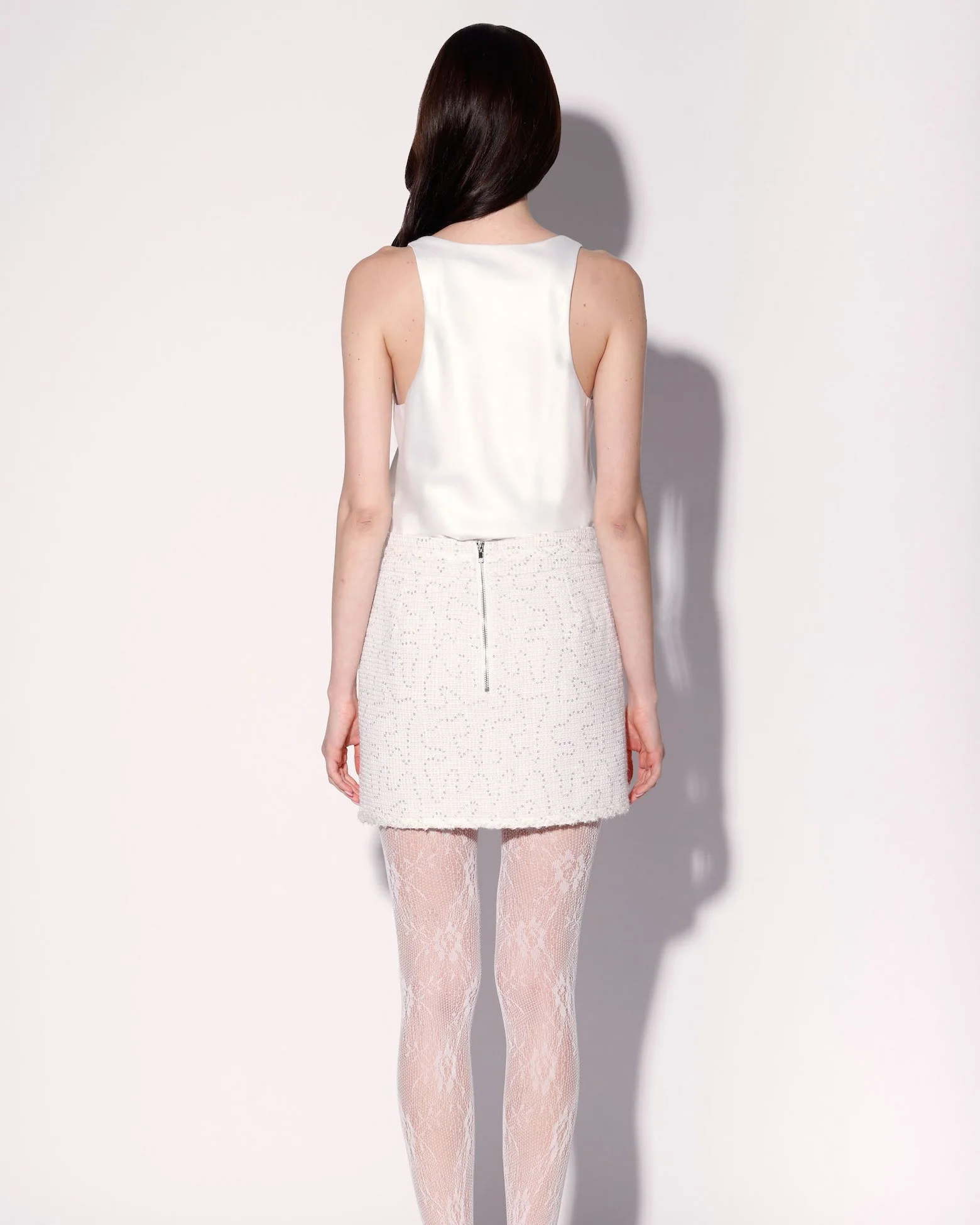Hope Skirt, White Sparkle Tweed - Image 4