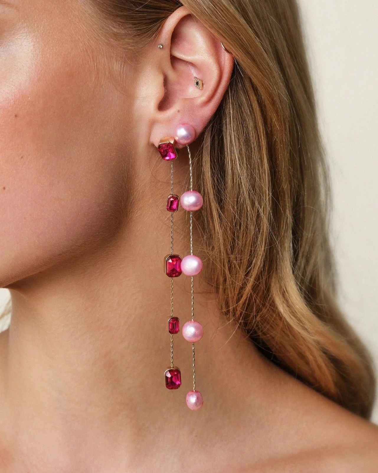 Iconic Crystal Dangle Earrings - Image 7