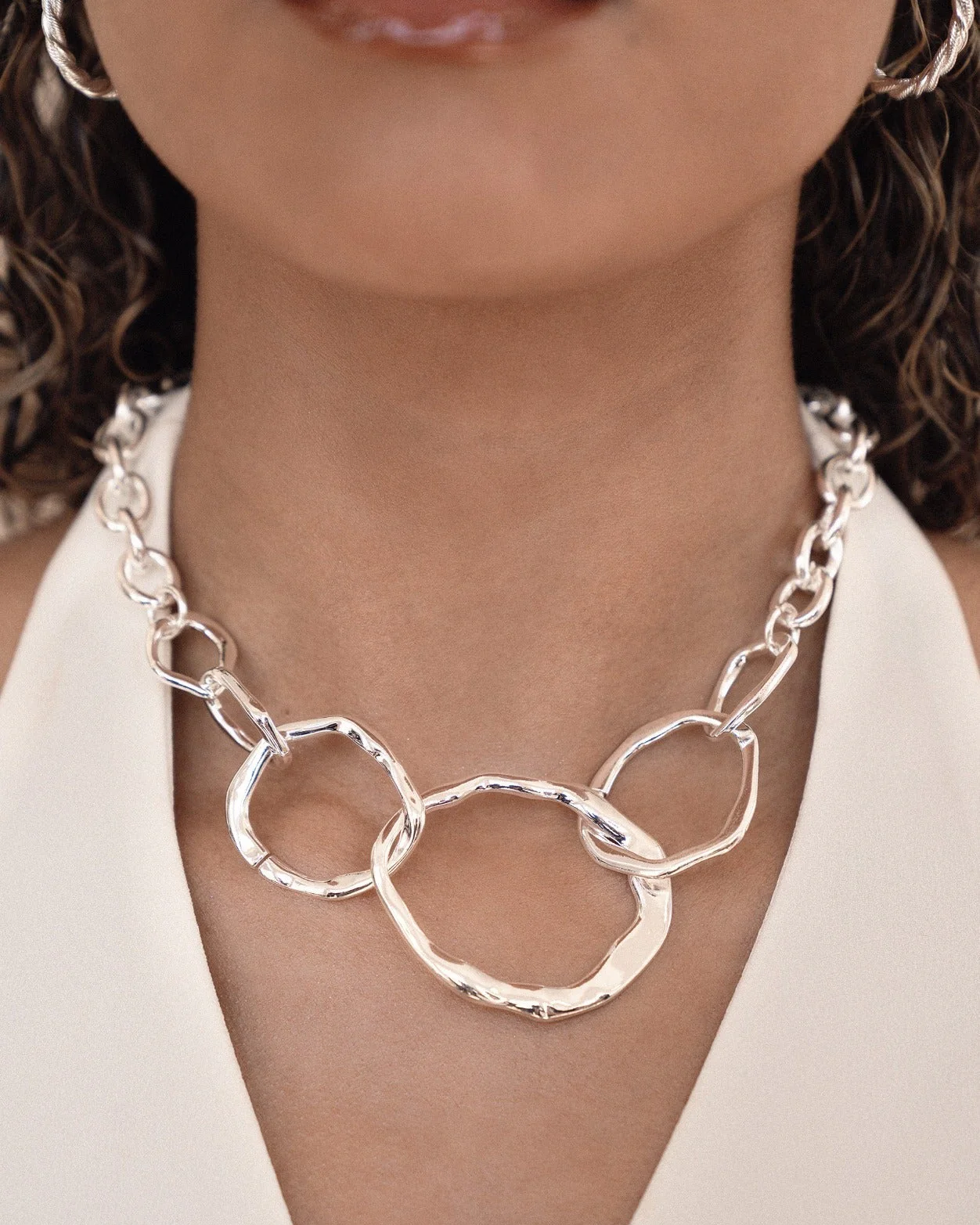 Interlocking Golden Chain Necklace - Image 6