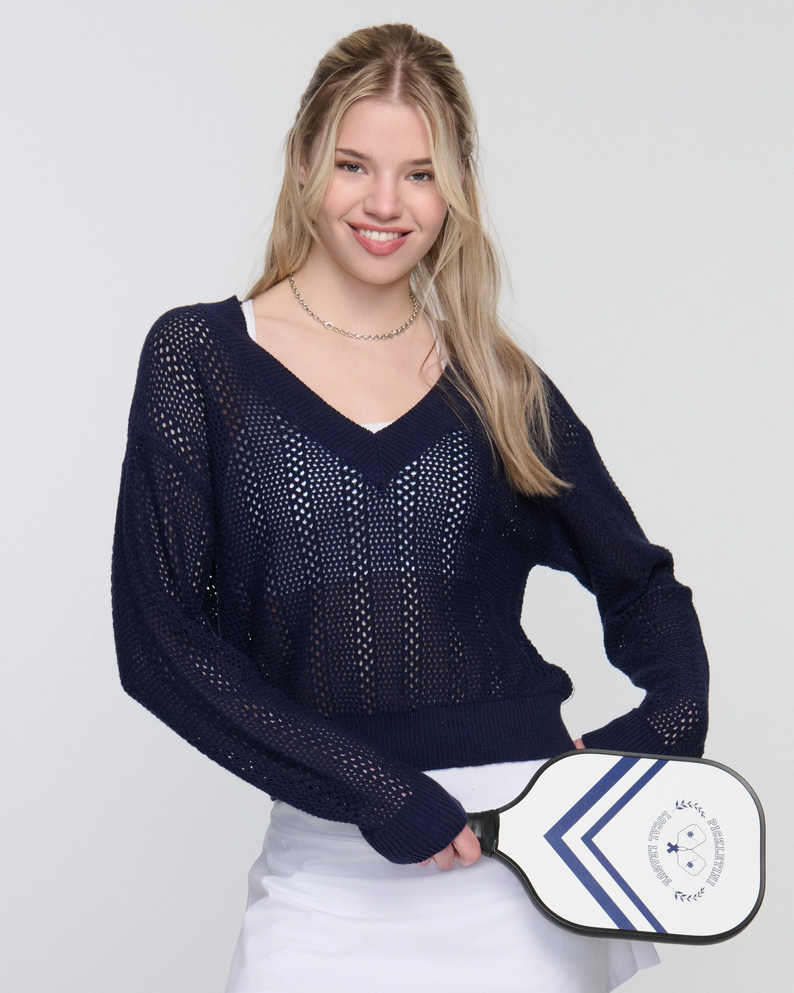 Janie Baseline V Sweater