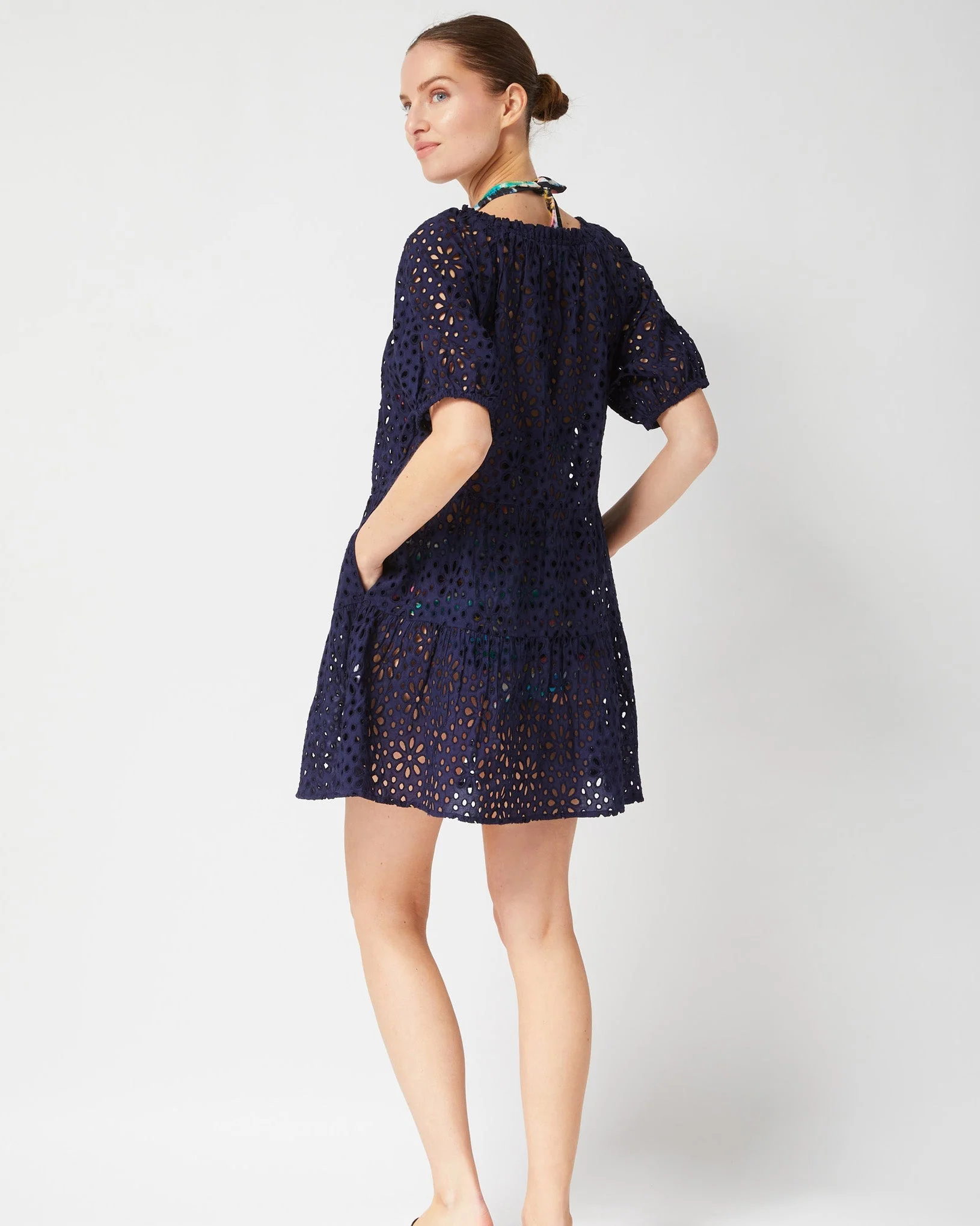 Kelly Dress Navy Seaside Eyelet - Image 10