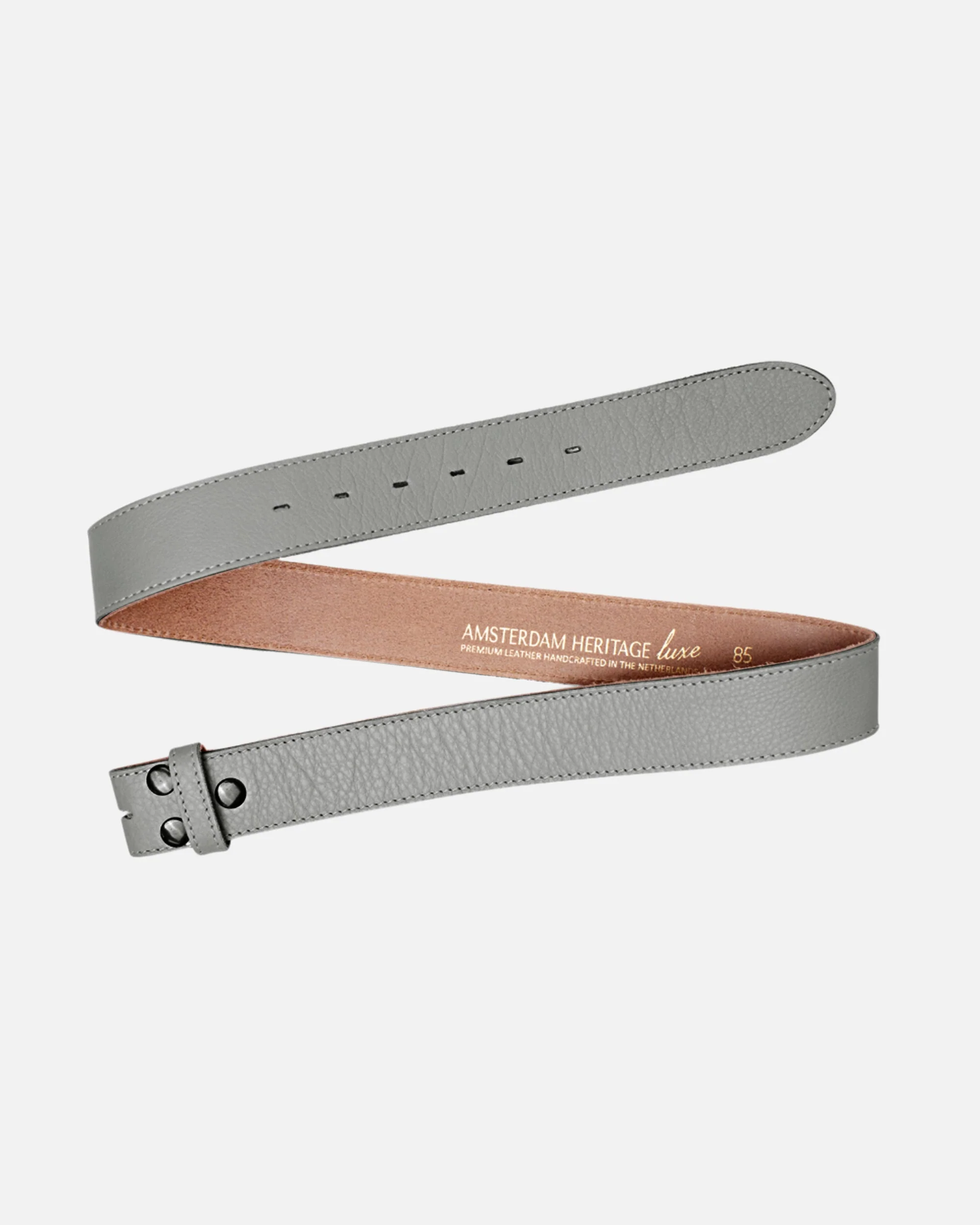 Lia | Light Grey Soft Leather Belt Strap - Image 6