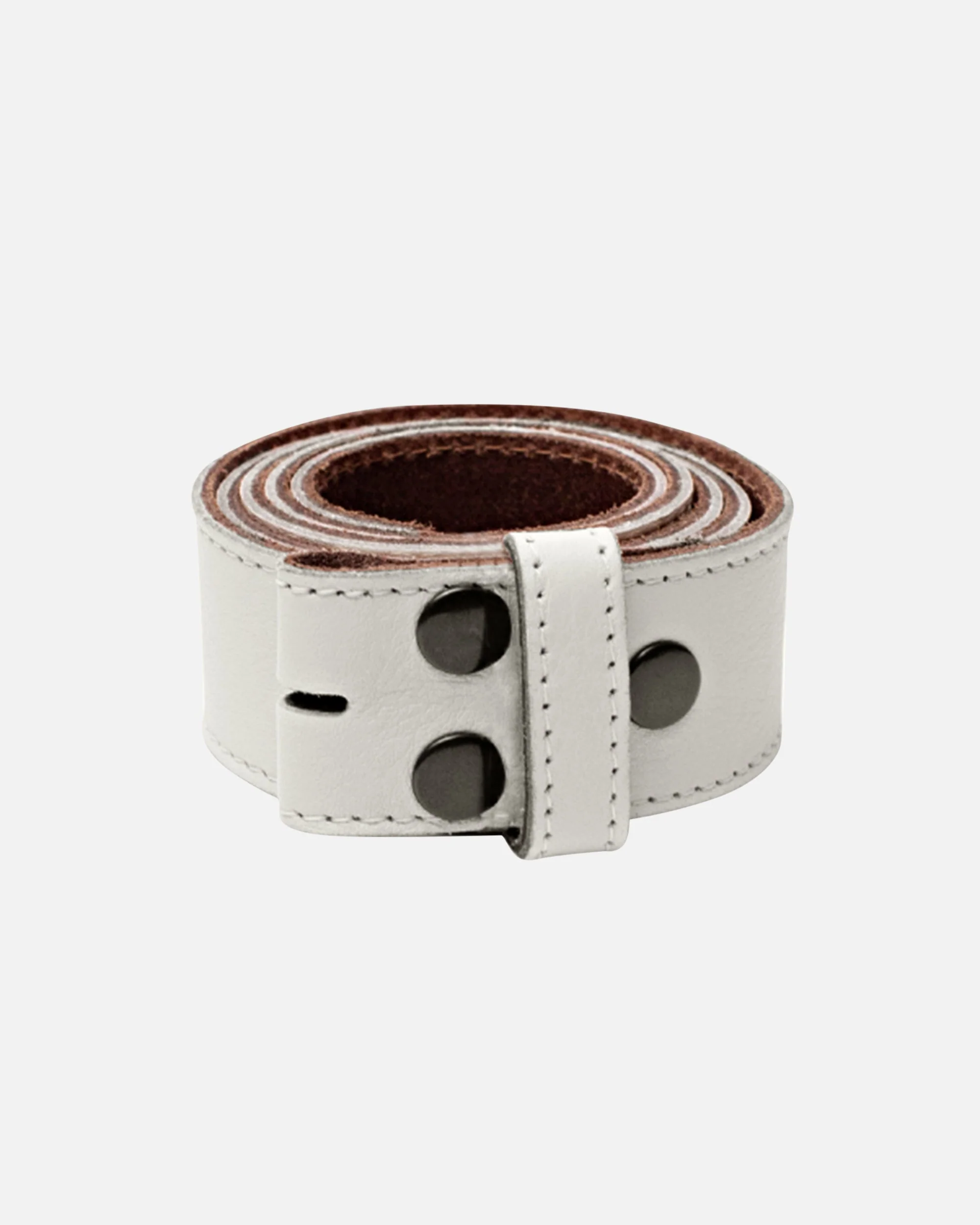 Lia | Off White Soft Leather Belt Strap - Image 3