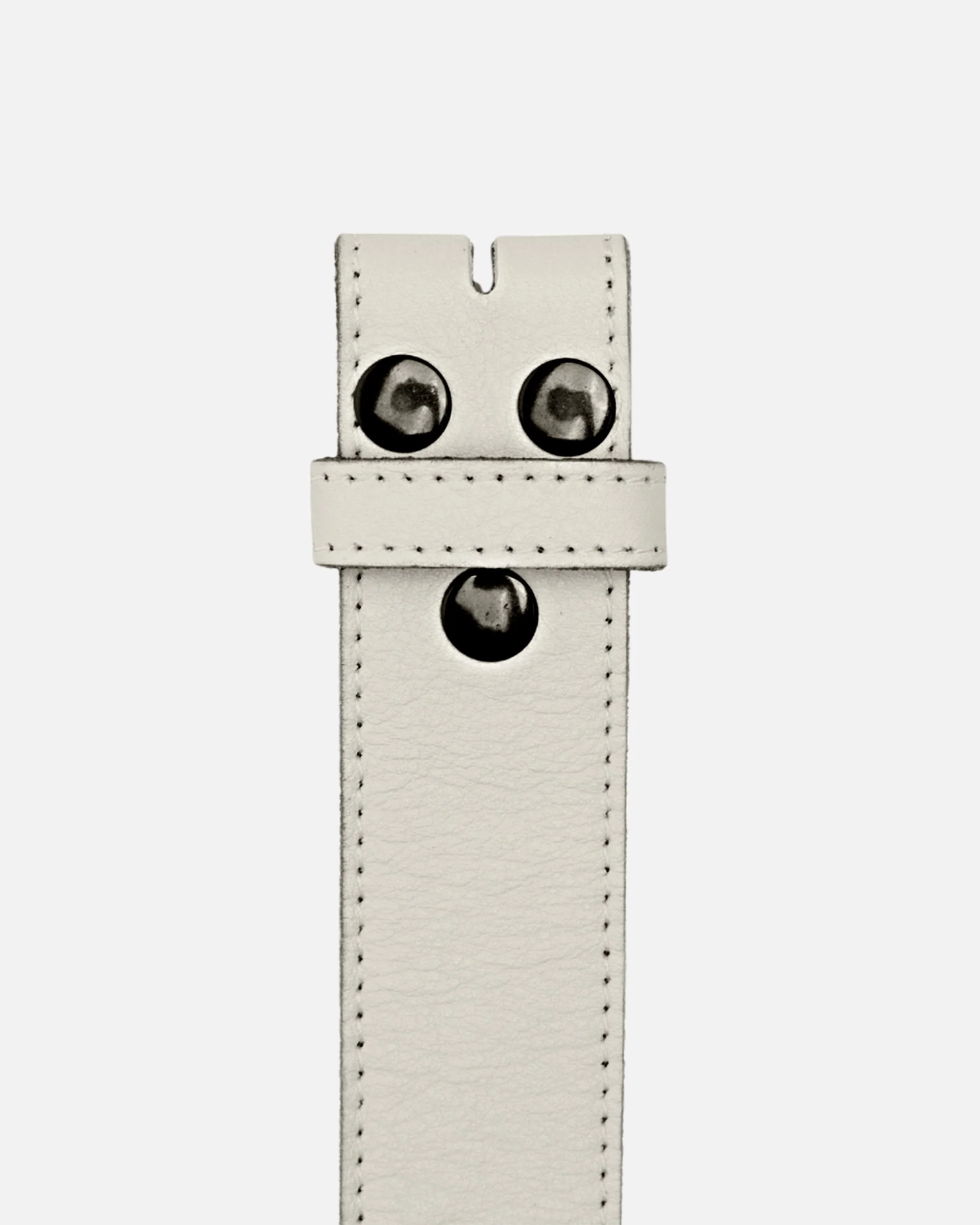 Lia | Off White Soft Leather Belt Strap - Image 4