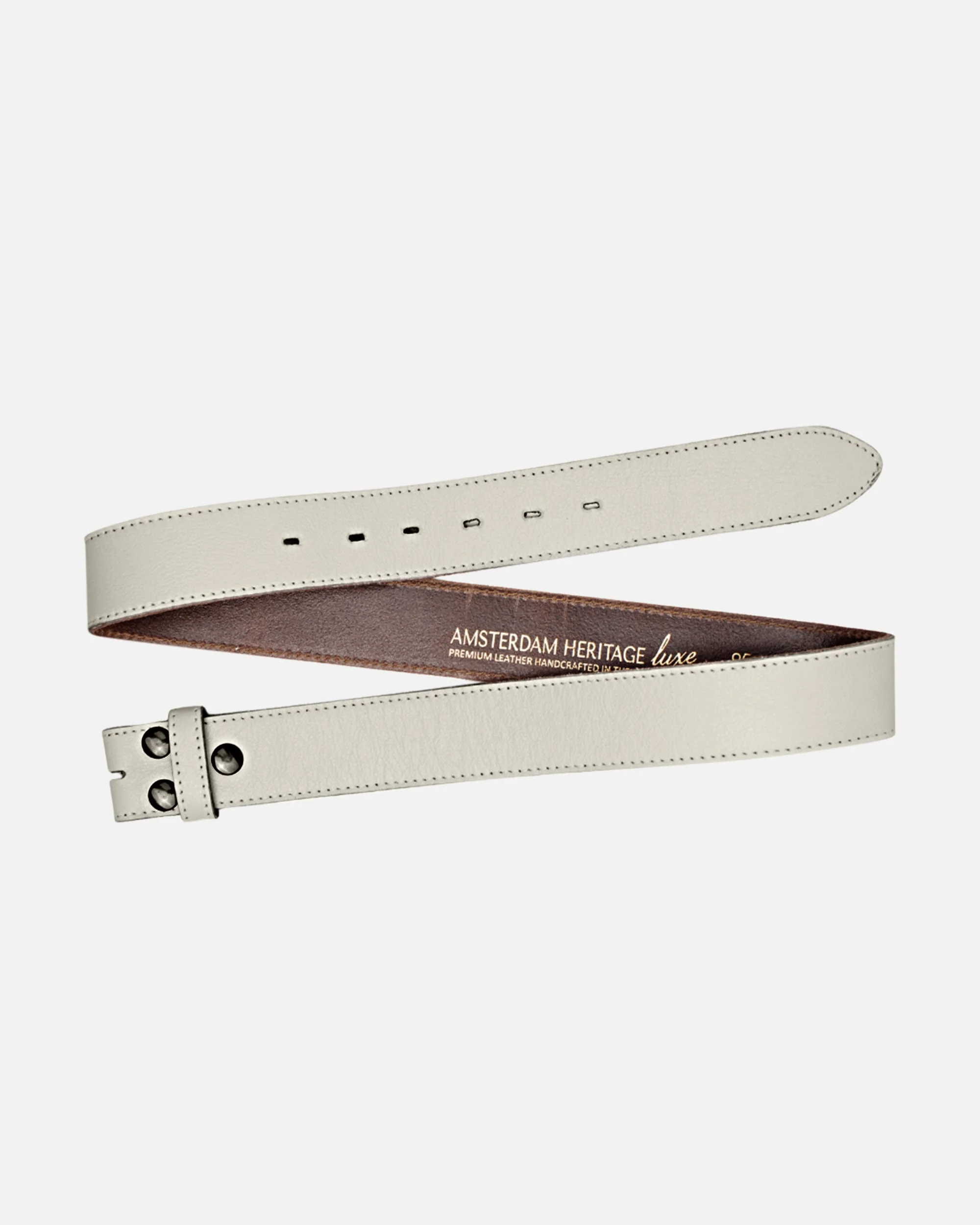 Lia | Off White Soft Leather Belt Strap - Image 6