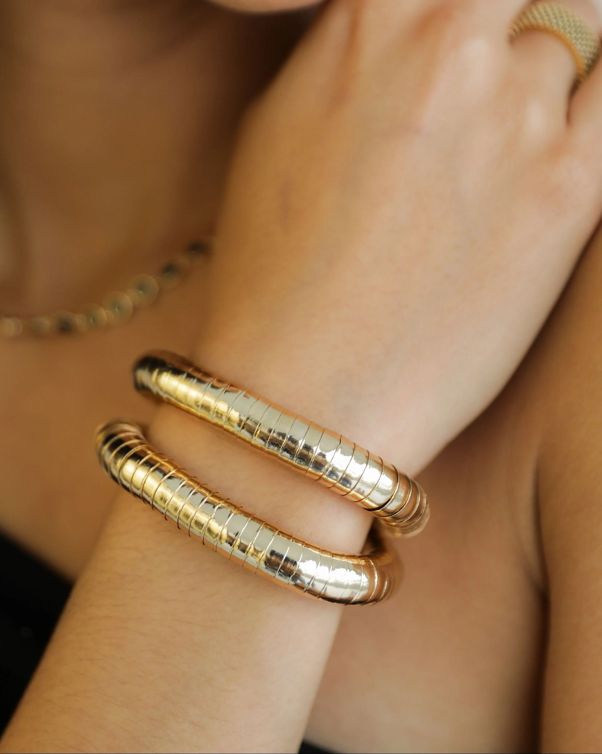 Liquid Gold Stretch Bracelet Set - Image 2