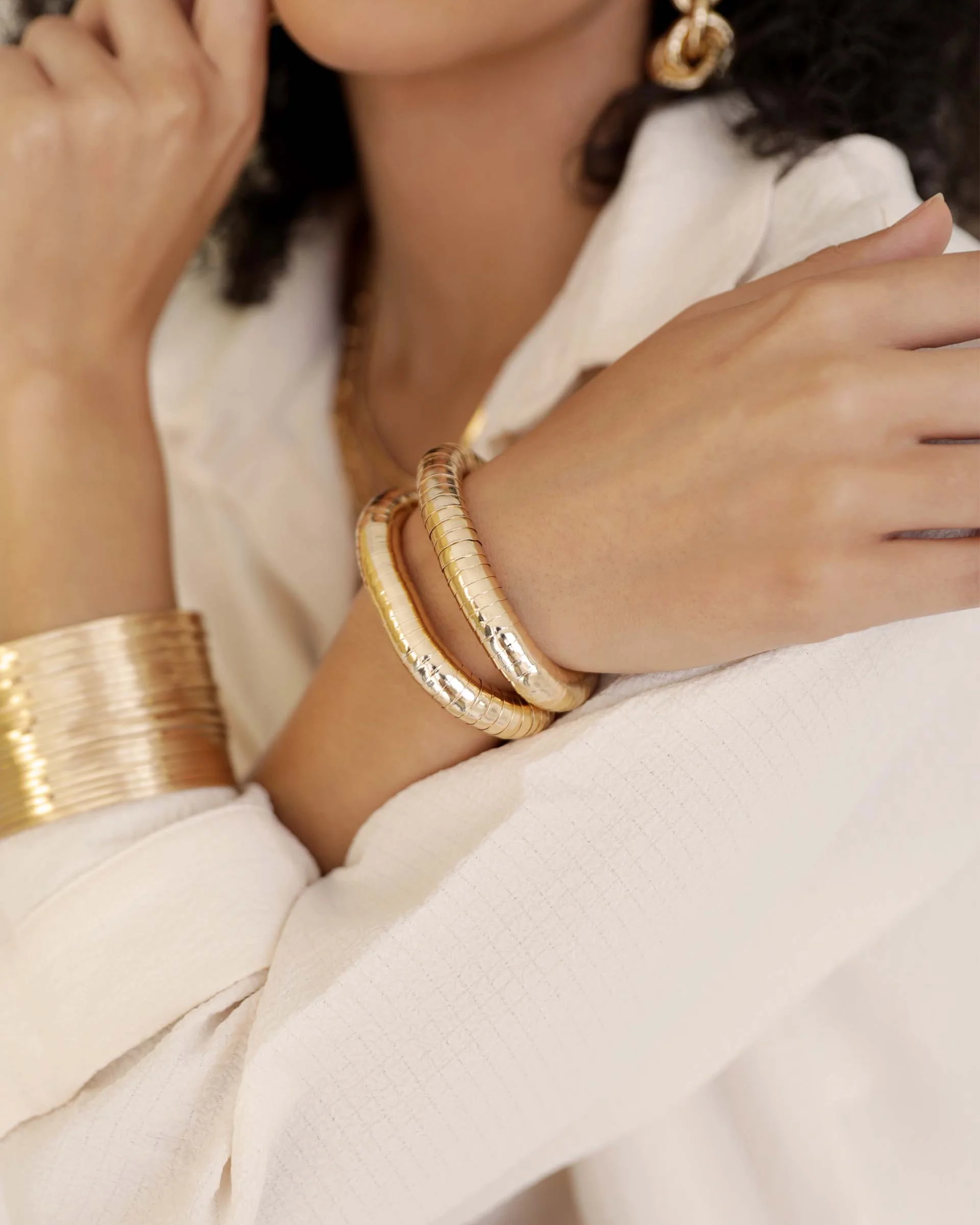 Liquid Gold Stretch Bracelet Set - Image 4