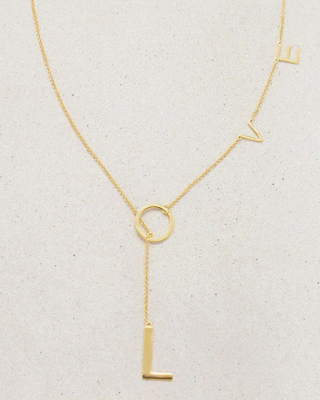 LOVE LARIAT NECKLACE GOLD - Image 4