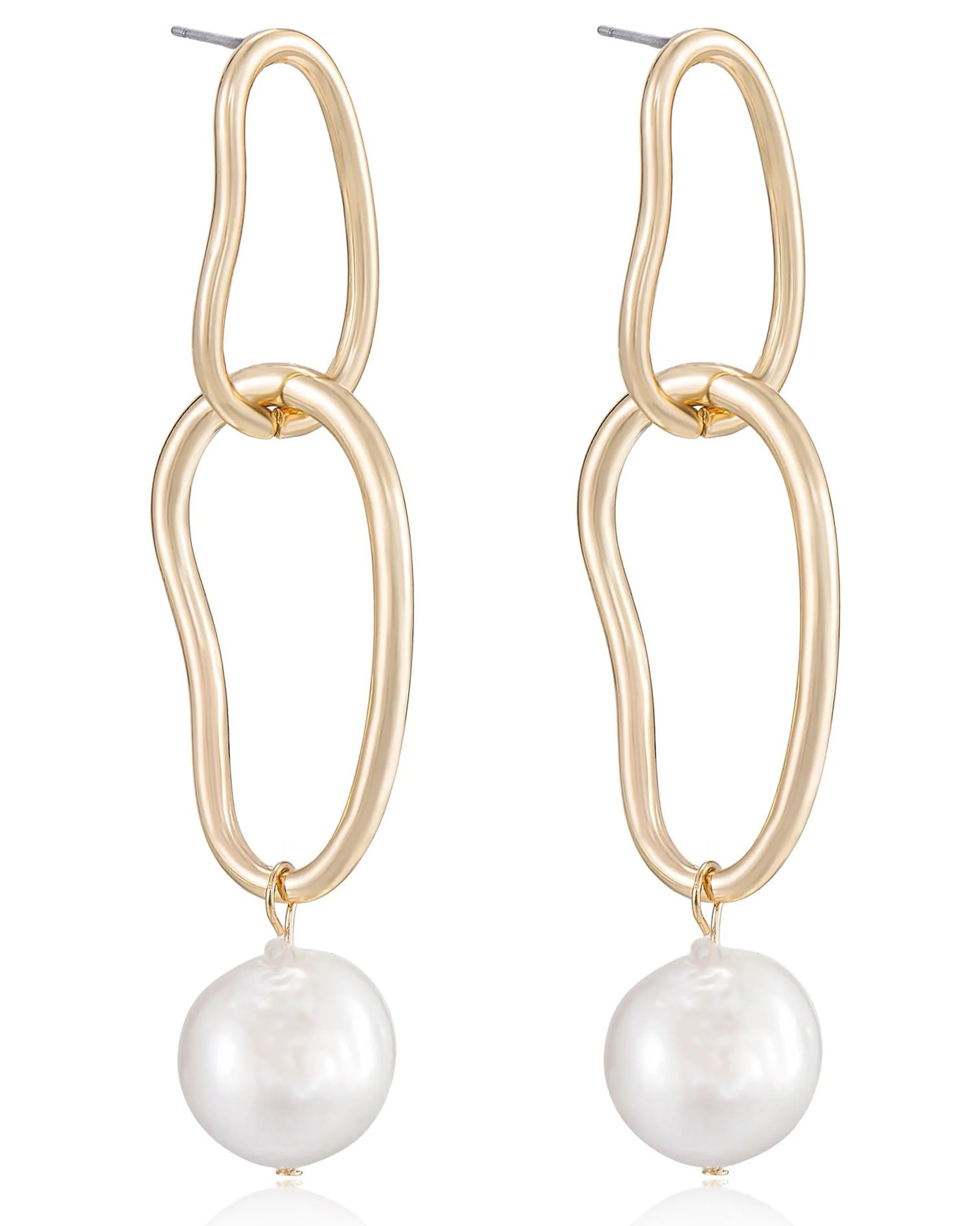 Mara Dangle Pearl Earrings - Image 3