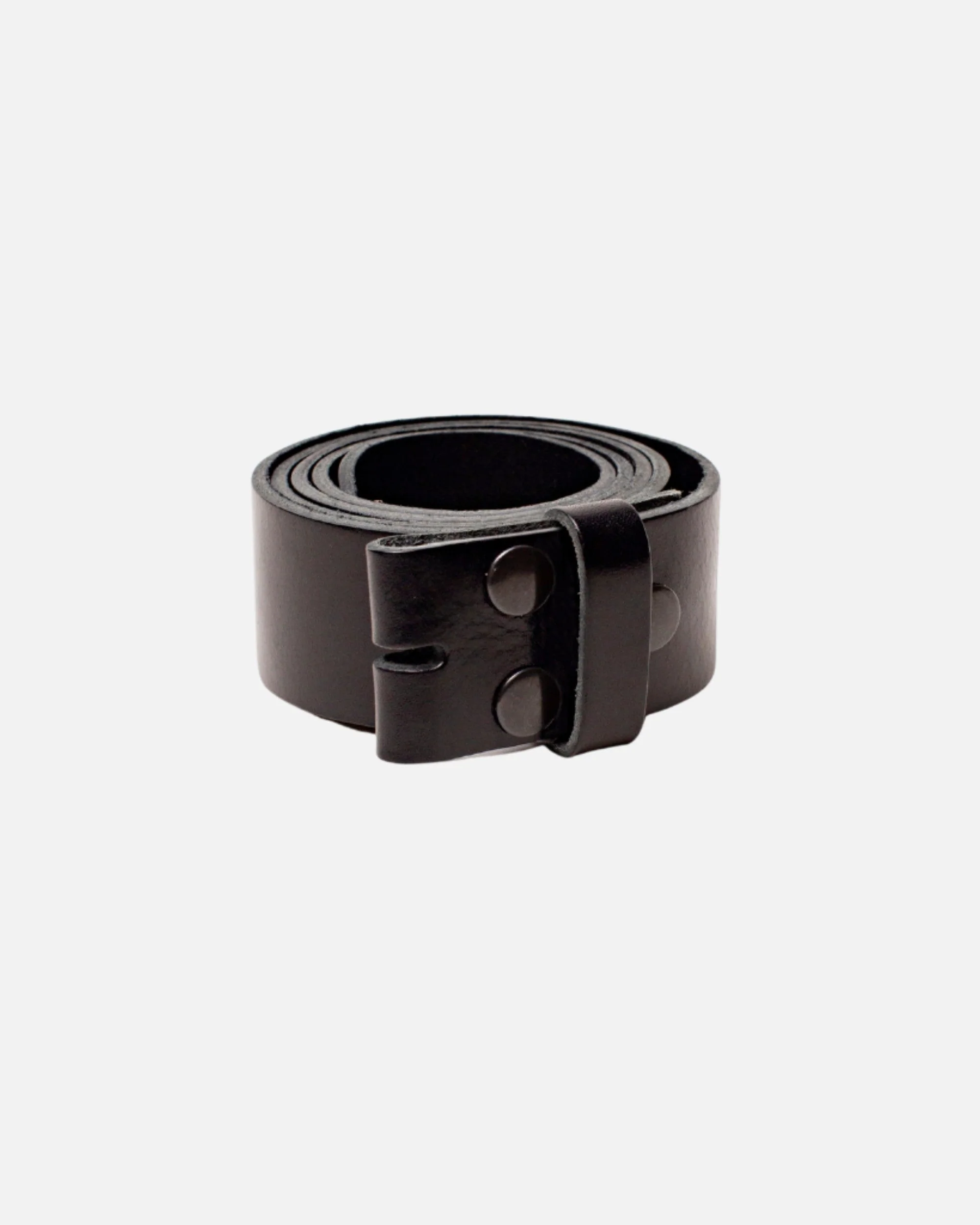 Mia | Black Smooth Leather Belt Strap - Image 2