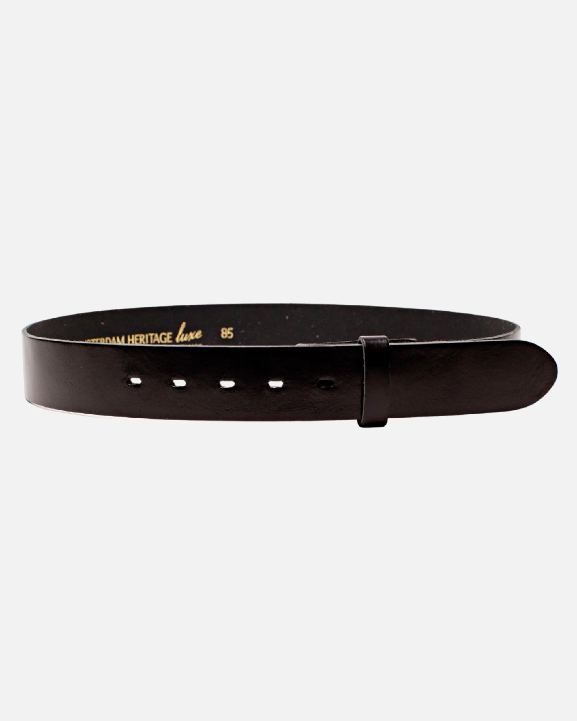 Mia | Black Smooth Leather Belt Strap - Image 3