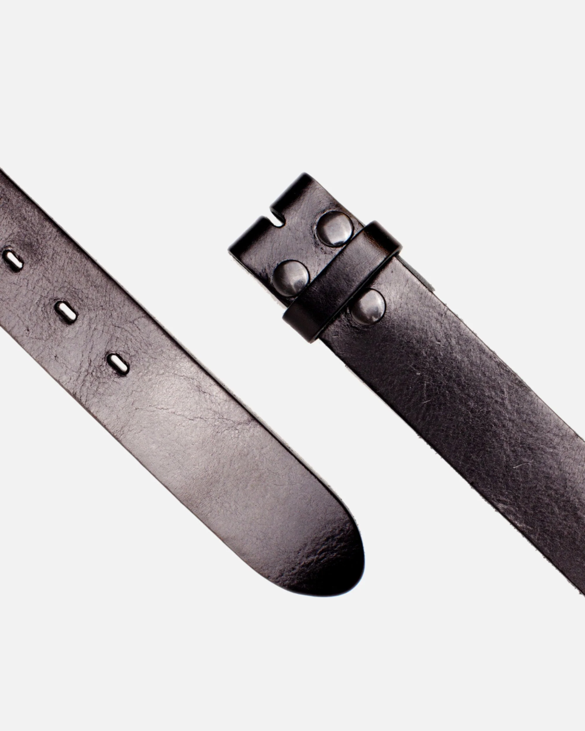 Mia | Black Smooth Leather Belt Strap - Image 4