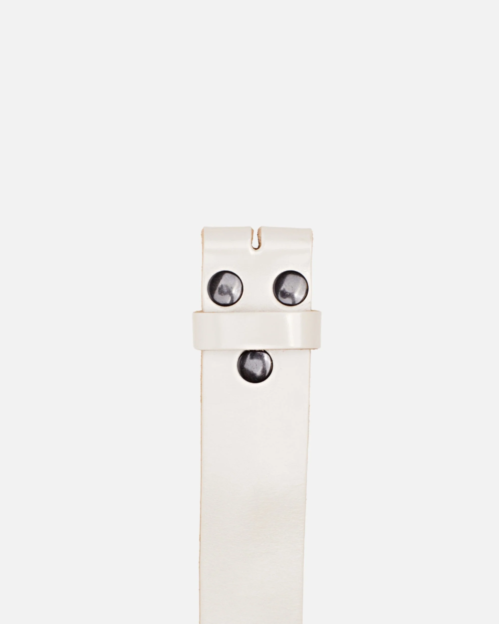 Mia | White Smooth Leather Belt Strap - Image 5
