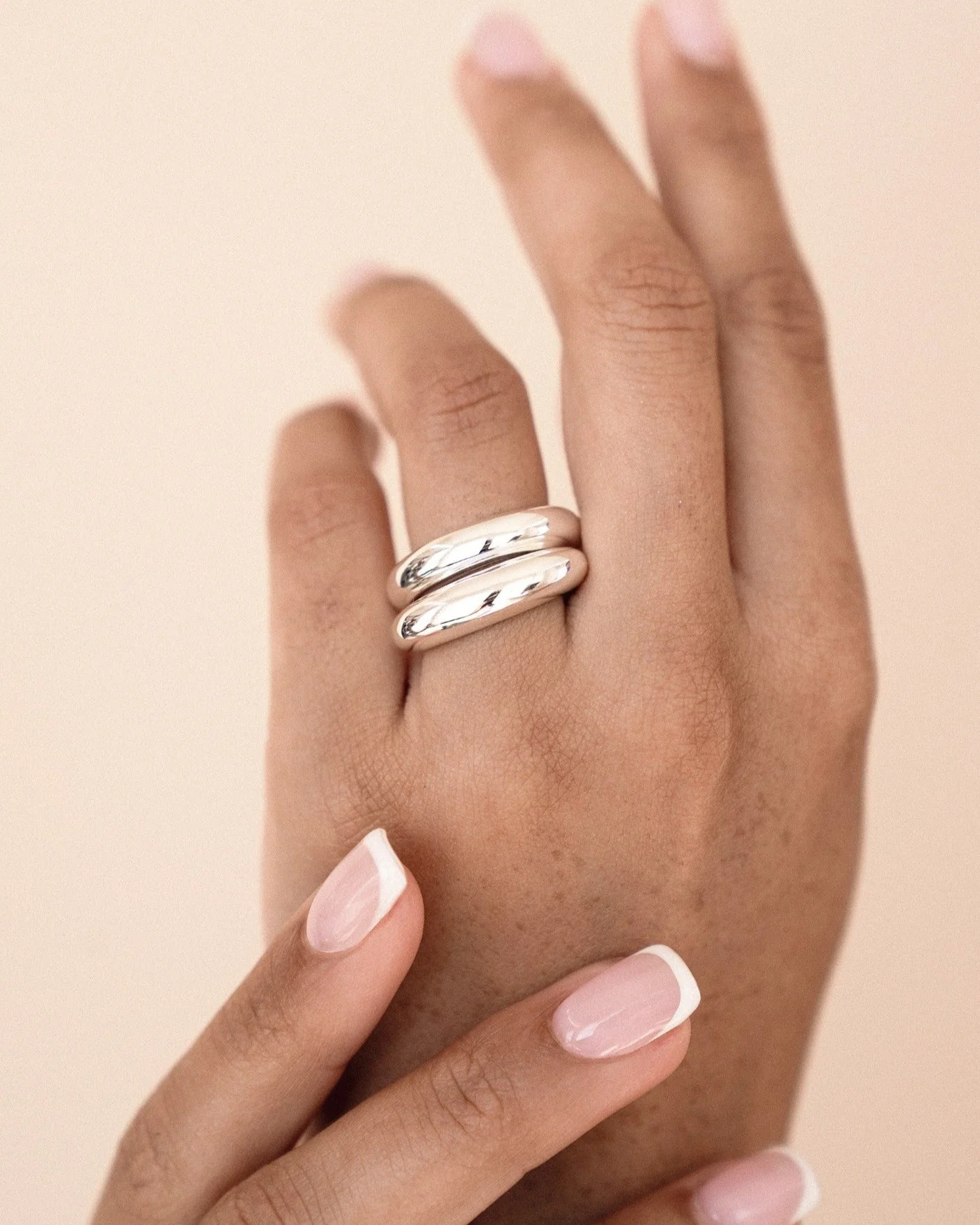 Modern Dome Ring Set - Image 4