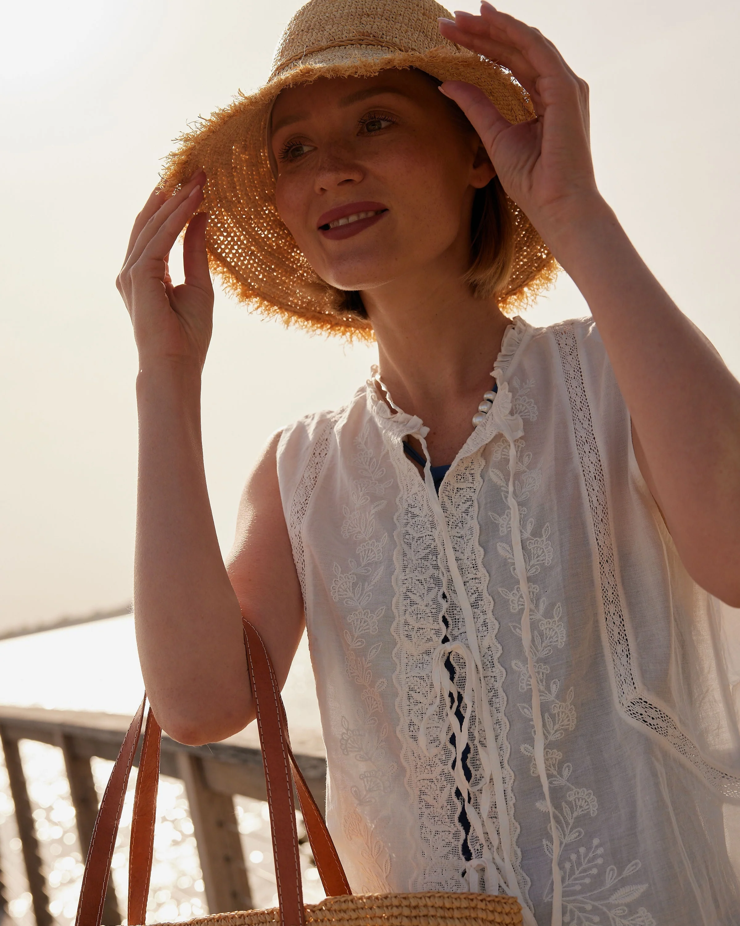 Packable Raffia Bucket Hat - Image 5