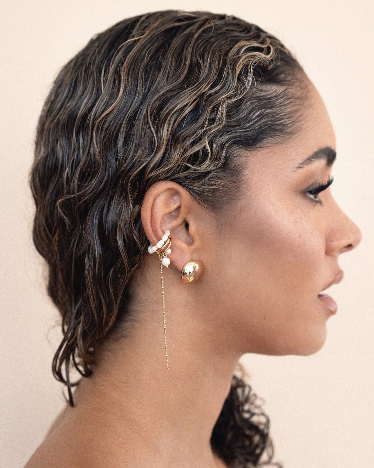 Pearl Drama Ear Cuff Set - Image 3