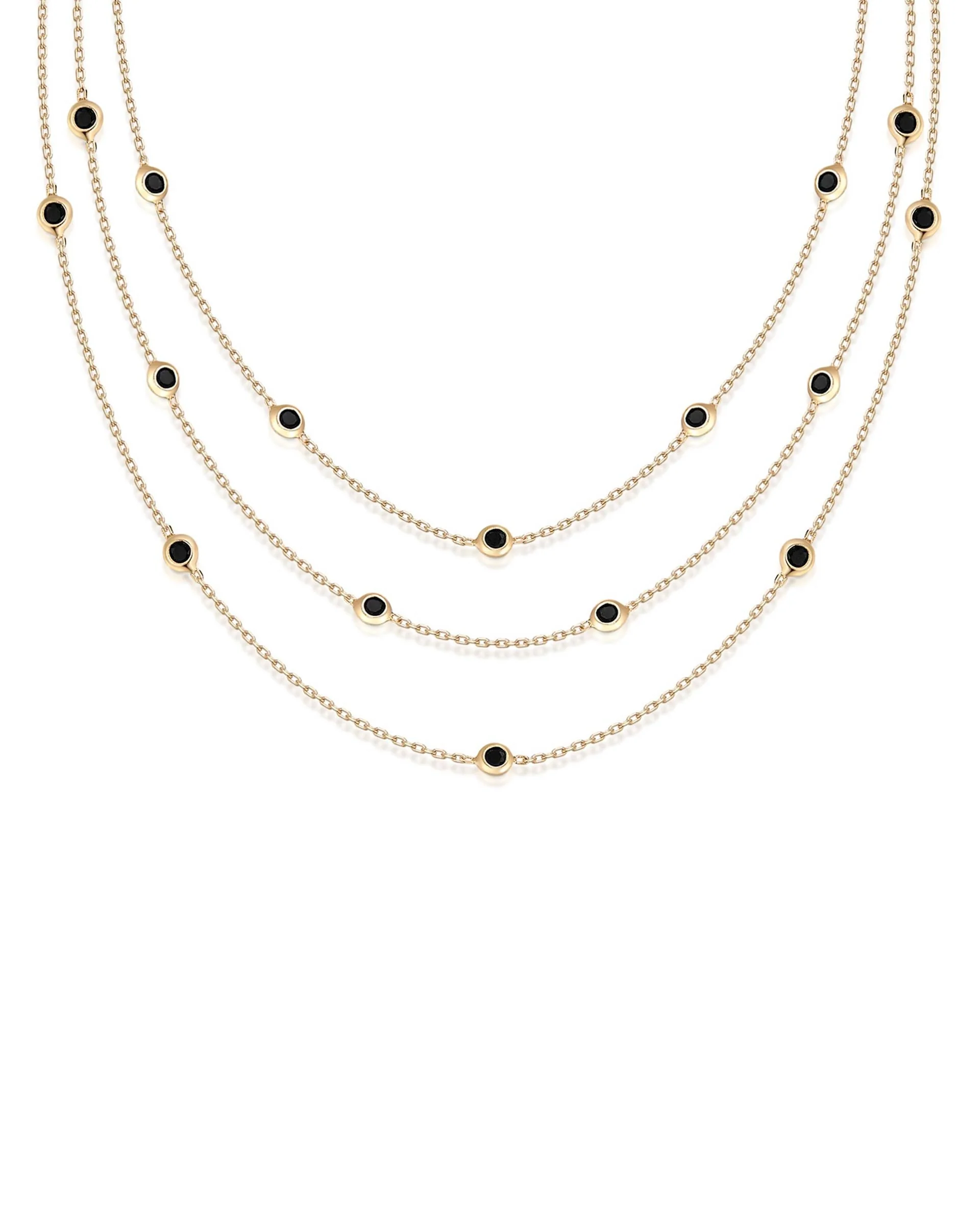 Perfect Crystal Dotted Layered Necklace - Image 8