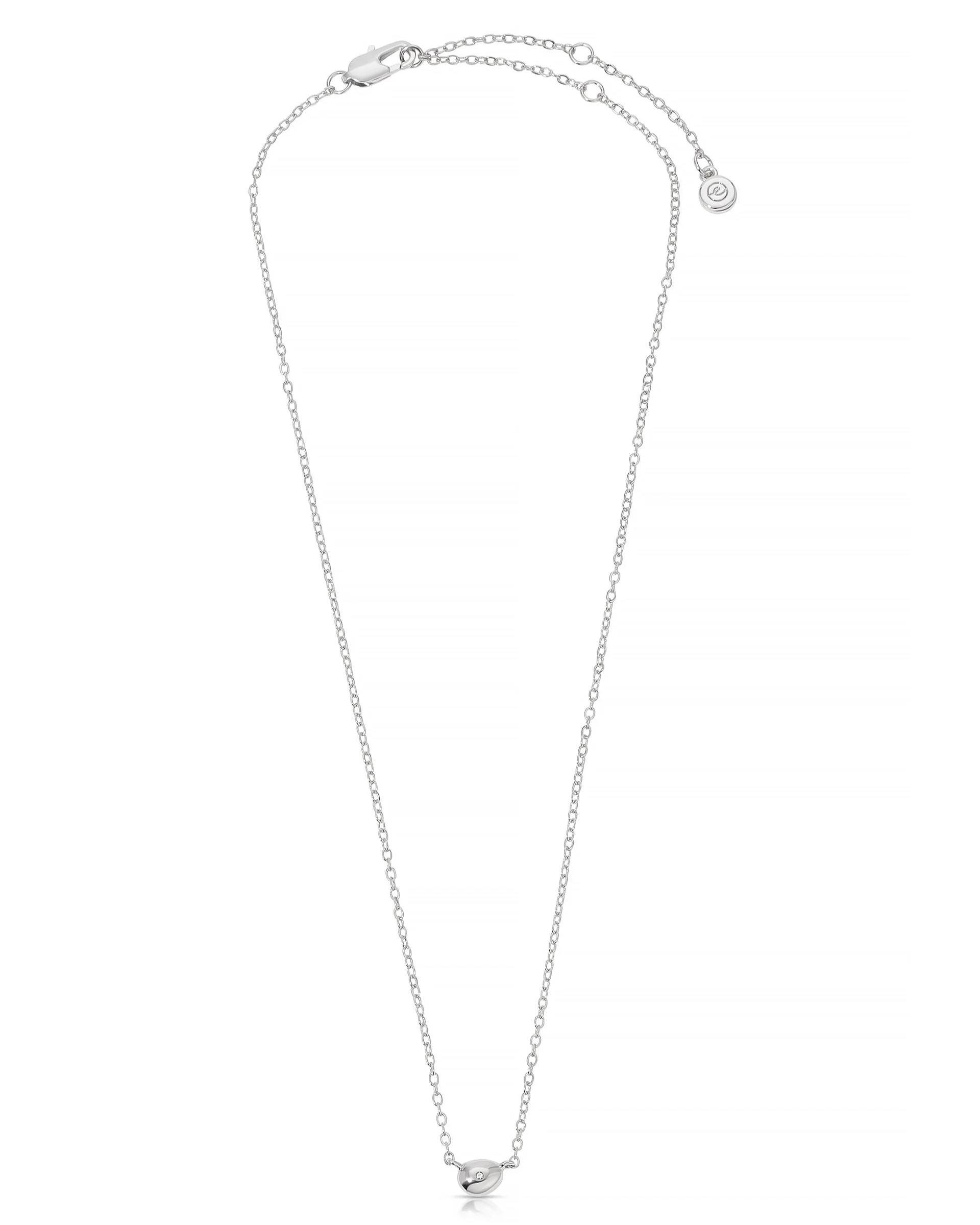 Polished Dainty Pebble Necklace - Image 4
