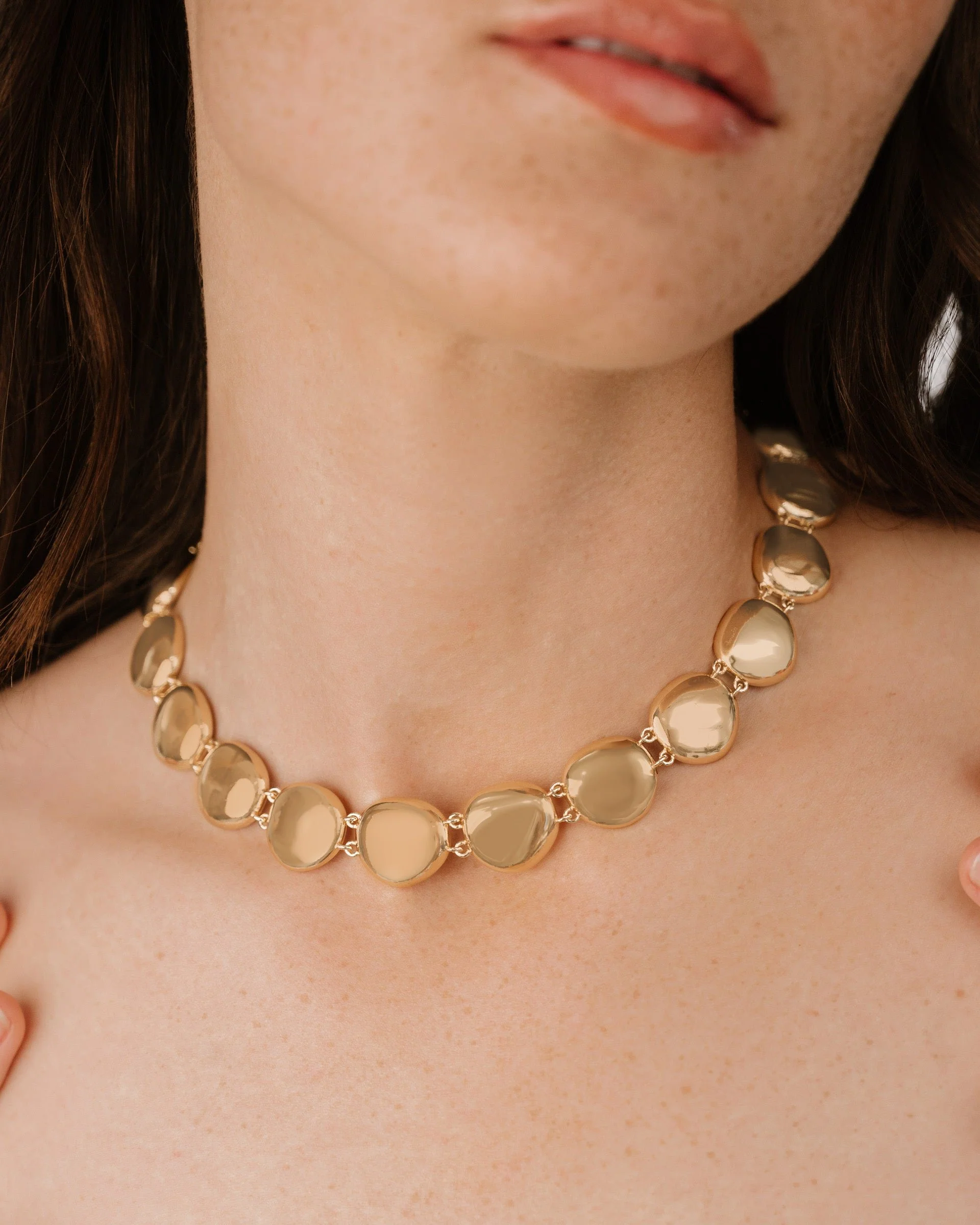 Polished Pebble Choker Necklace - Image 4