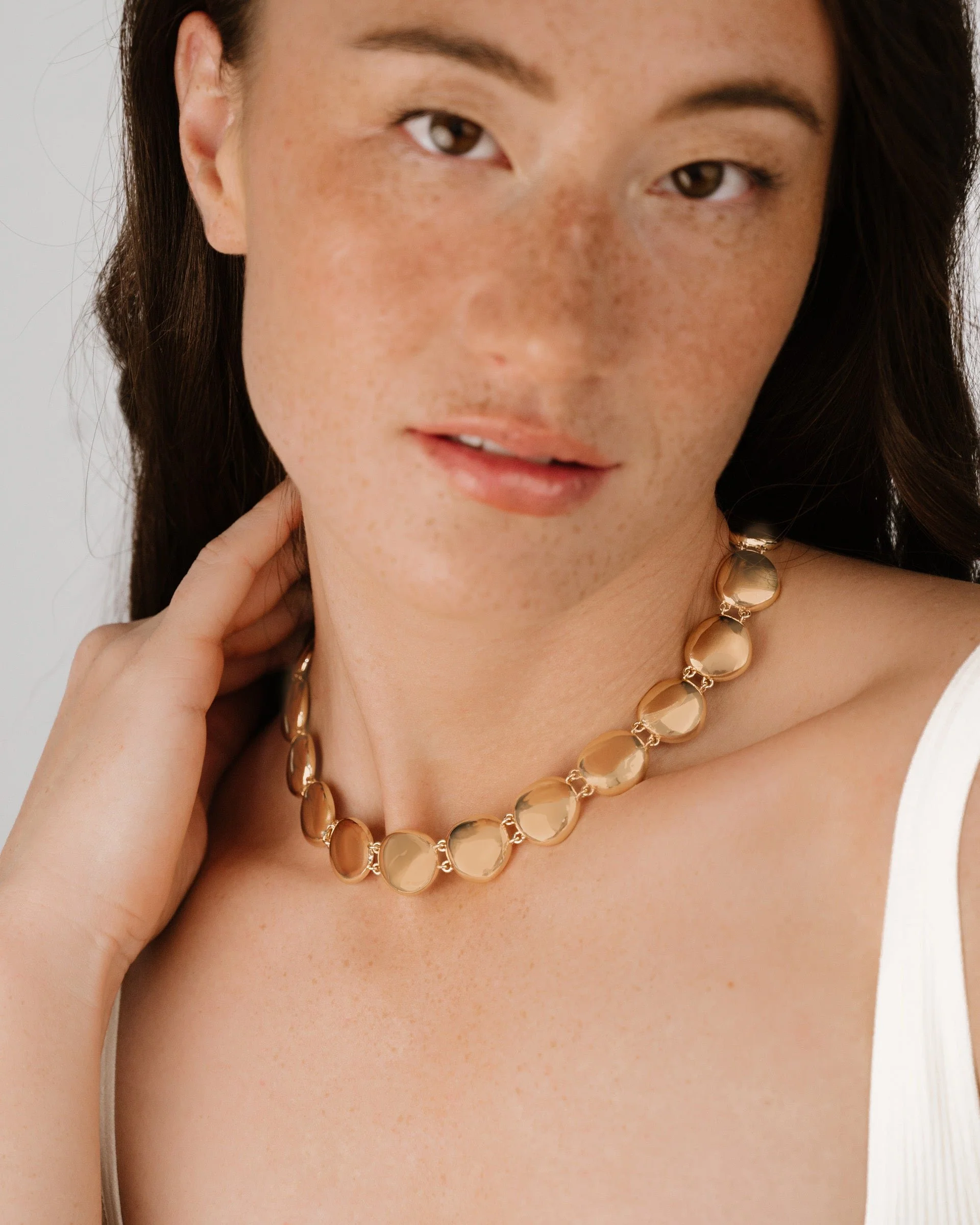 Polished Pebble Choker Necklace - Image 5