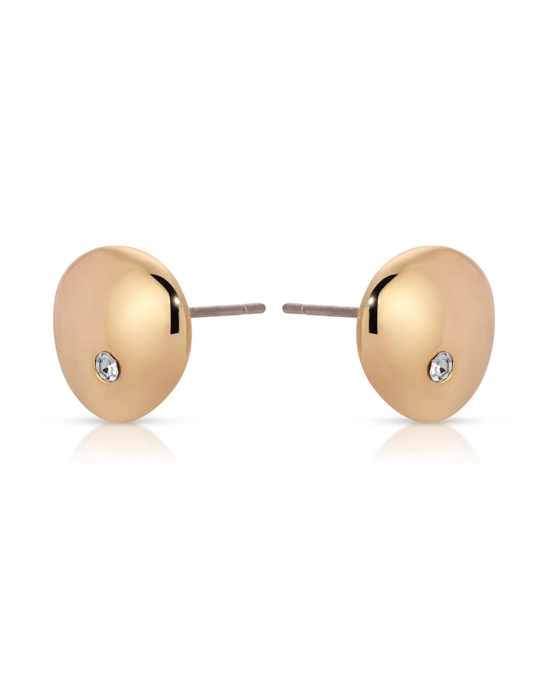 Polished Pebble Crystal Stud Earrings - Image 6