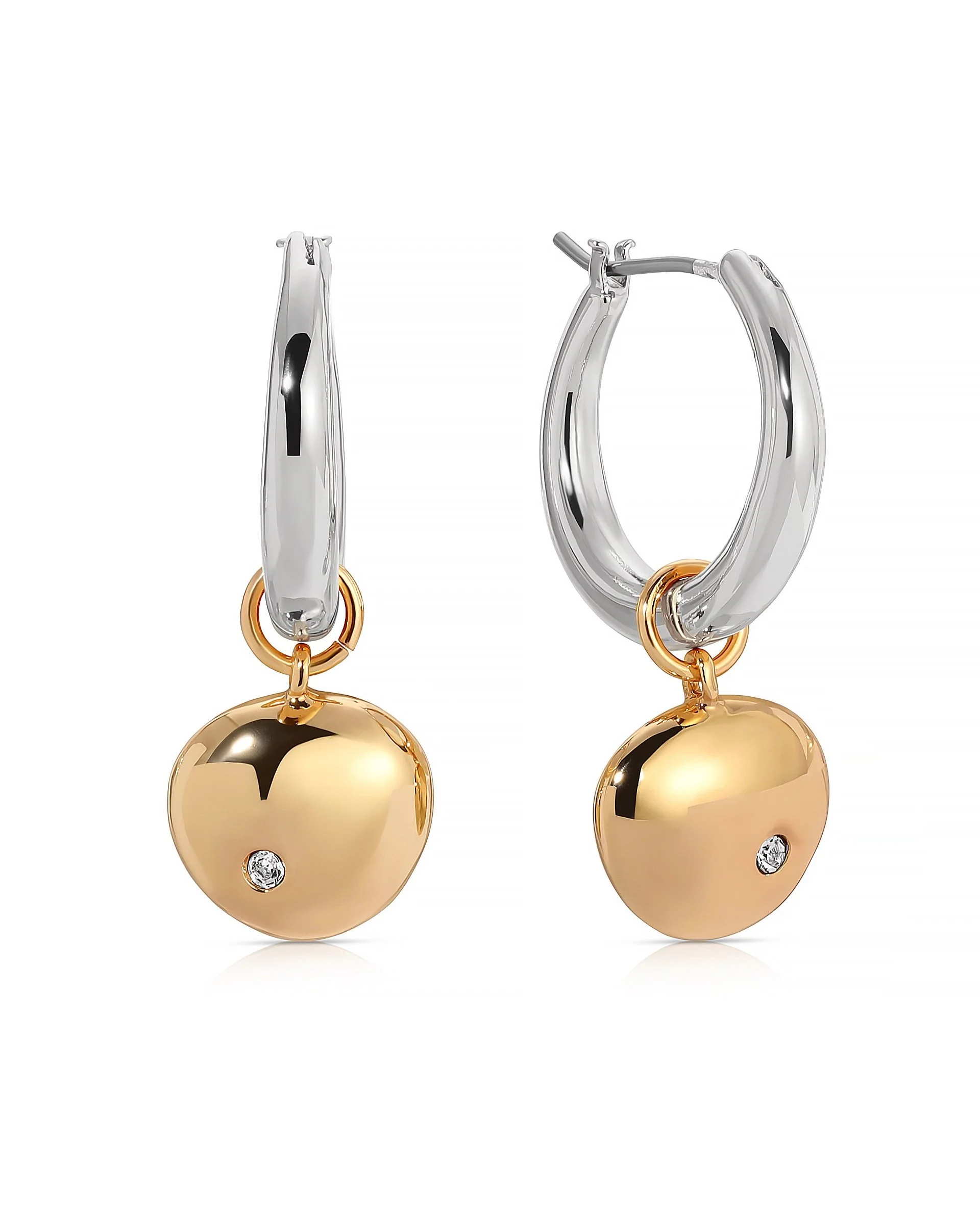 Polished Pebble Huggie Hoop Earrings - Image 14