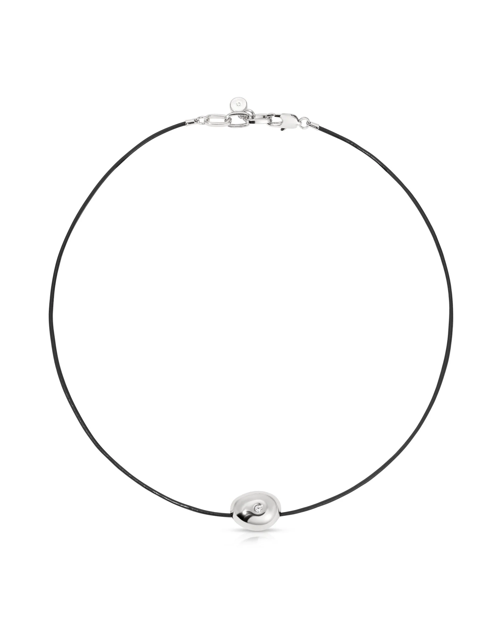 Polished Pebble Leather Pendant Necklace - Image 10